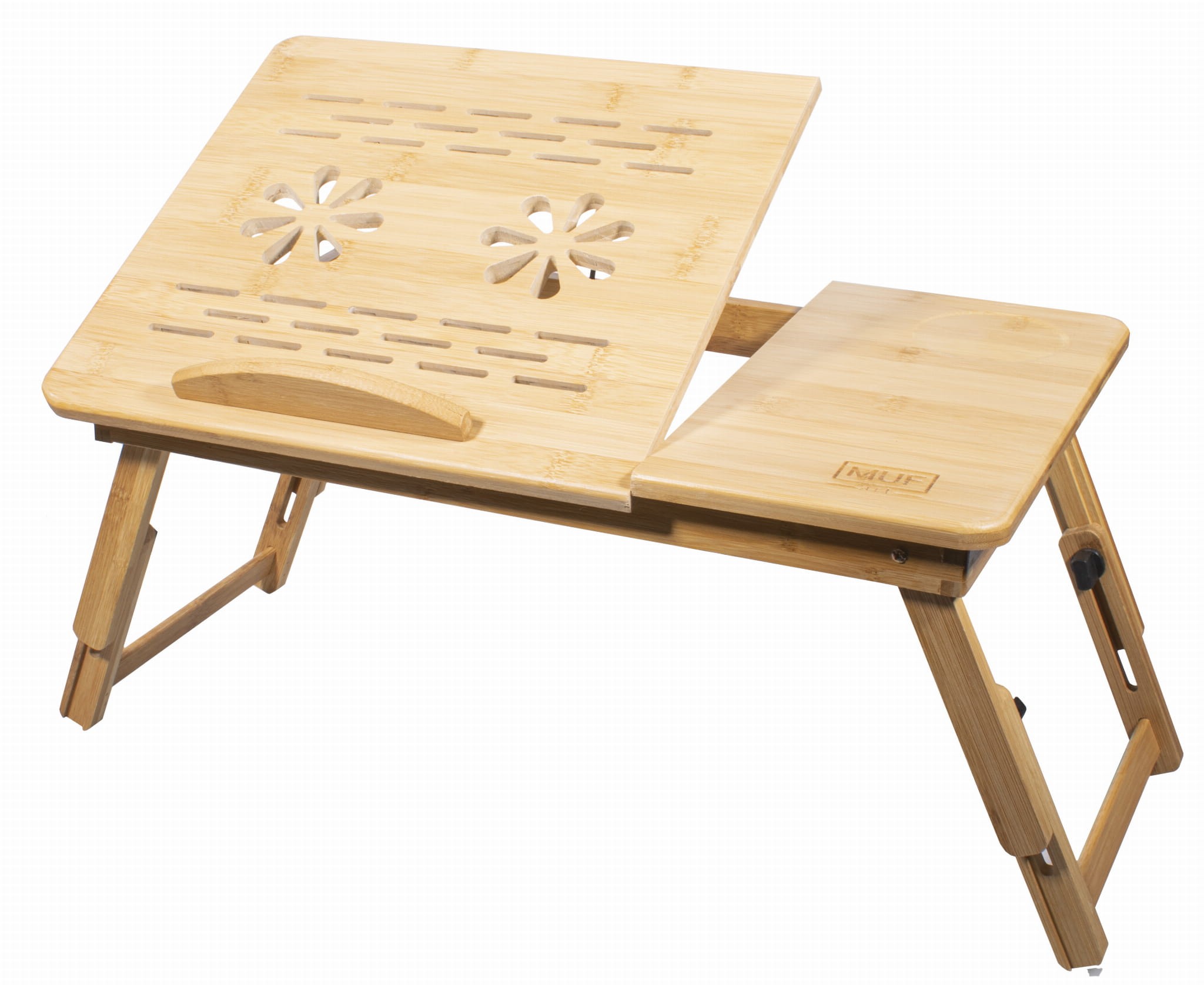 Stolik Bambusowy MEBLIVA Matera 24 cm Do Łóżka Składany