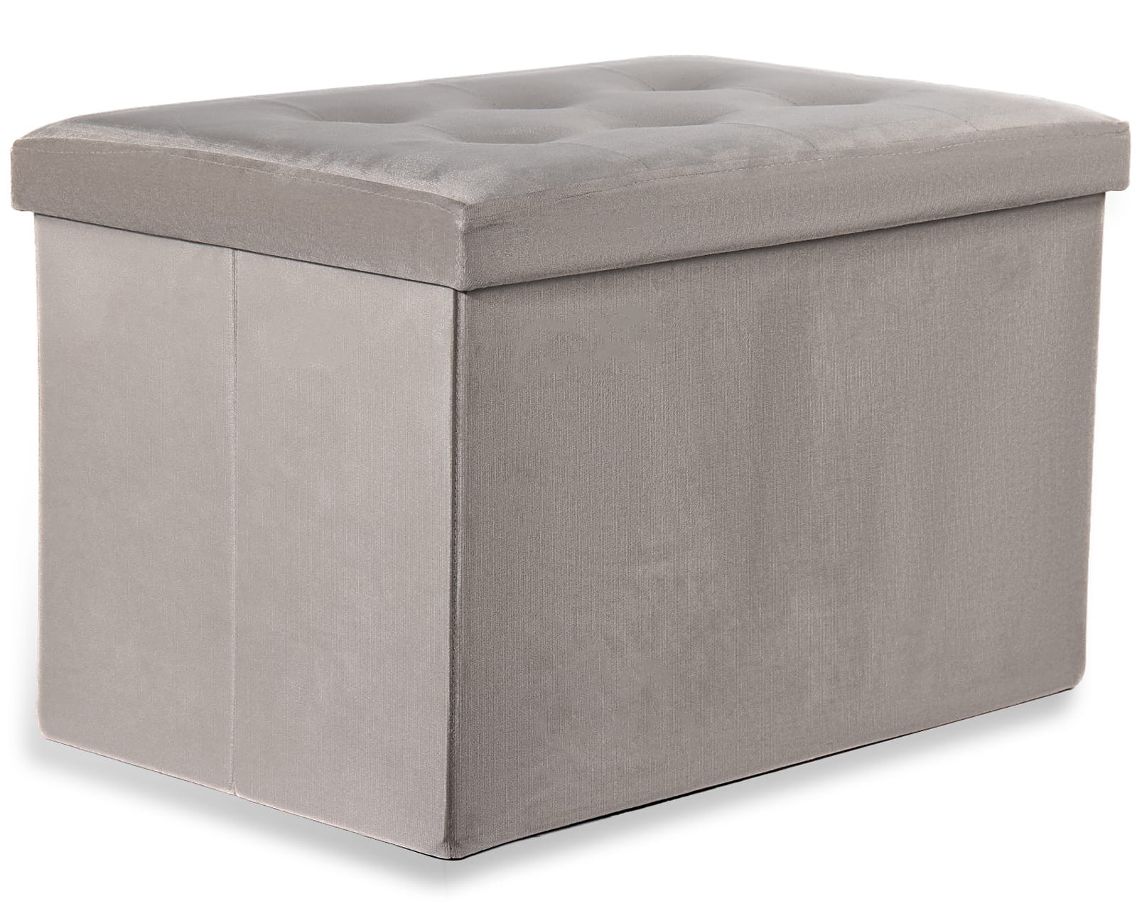 Pufa Składana Aksamitna XL Do Salonu MEBLIVA Mantova 60 x 38 x 38 cm