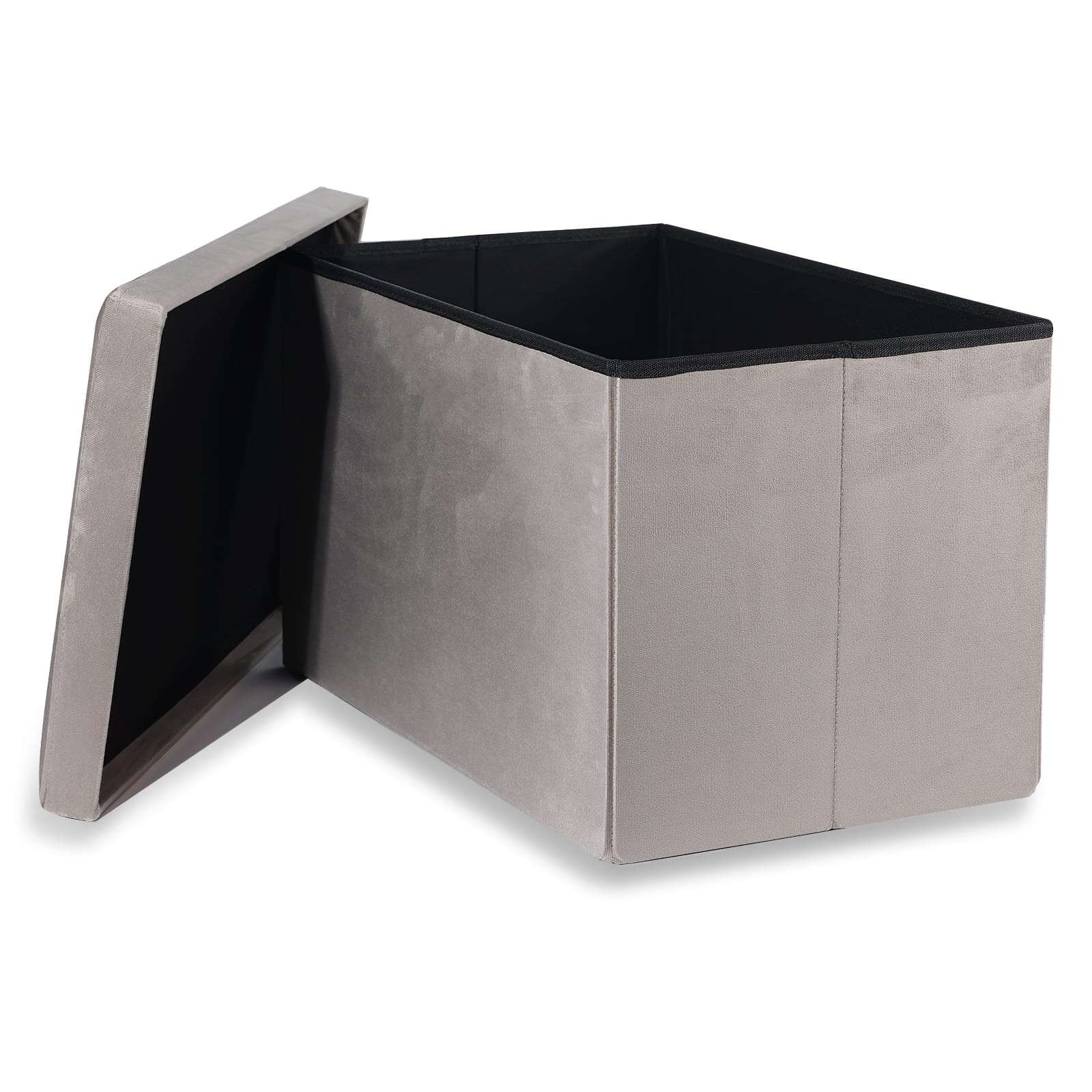 Pufa Składana Aksamitna XL Do Salonu MEBLIVA Mantova 60 x 38 x 38 cm