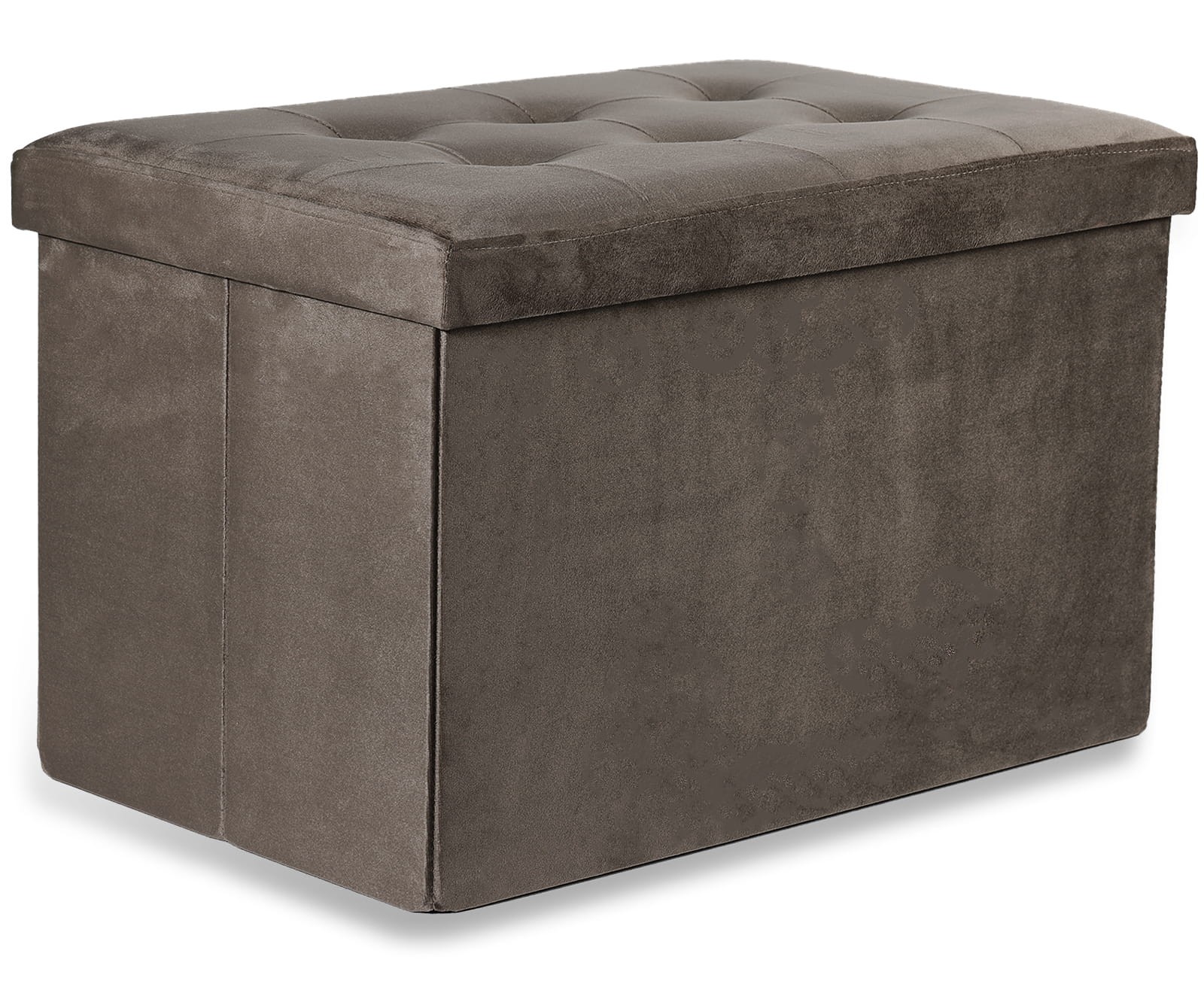 Pufa Składana XL Aksamitna MEBLIVA Palur 60 x 38 x 38 cm - Niebieska