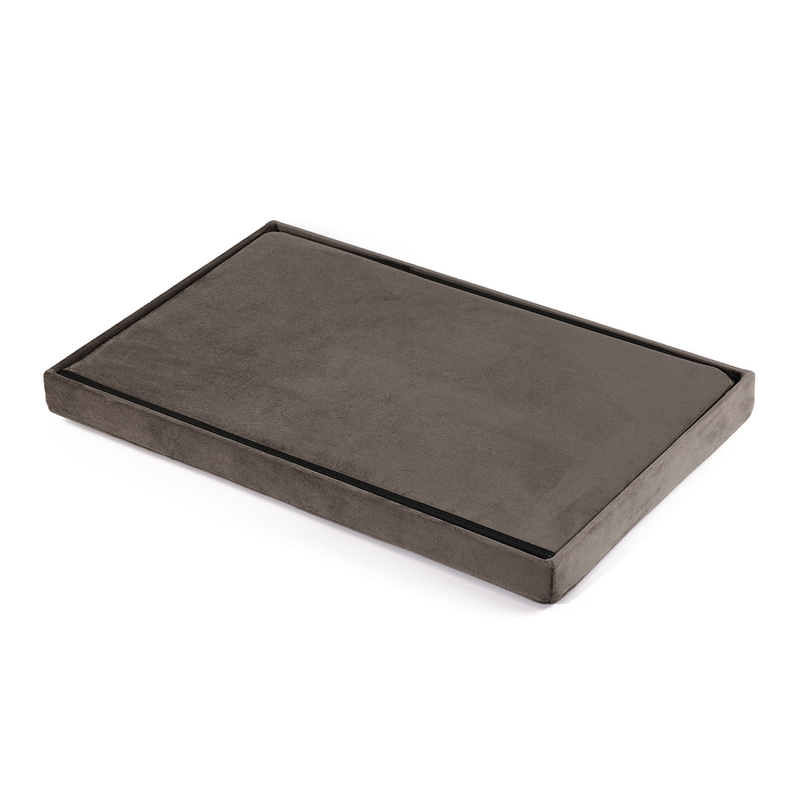 Pufa Składana XL Aksamitna MEBLIVA Palur 60 x 38 x 38 cm - Niebieska