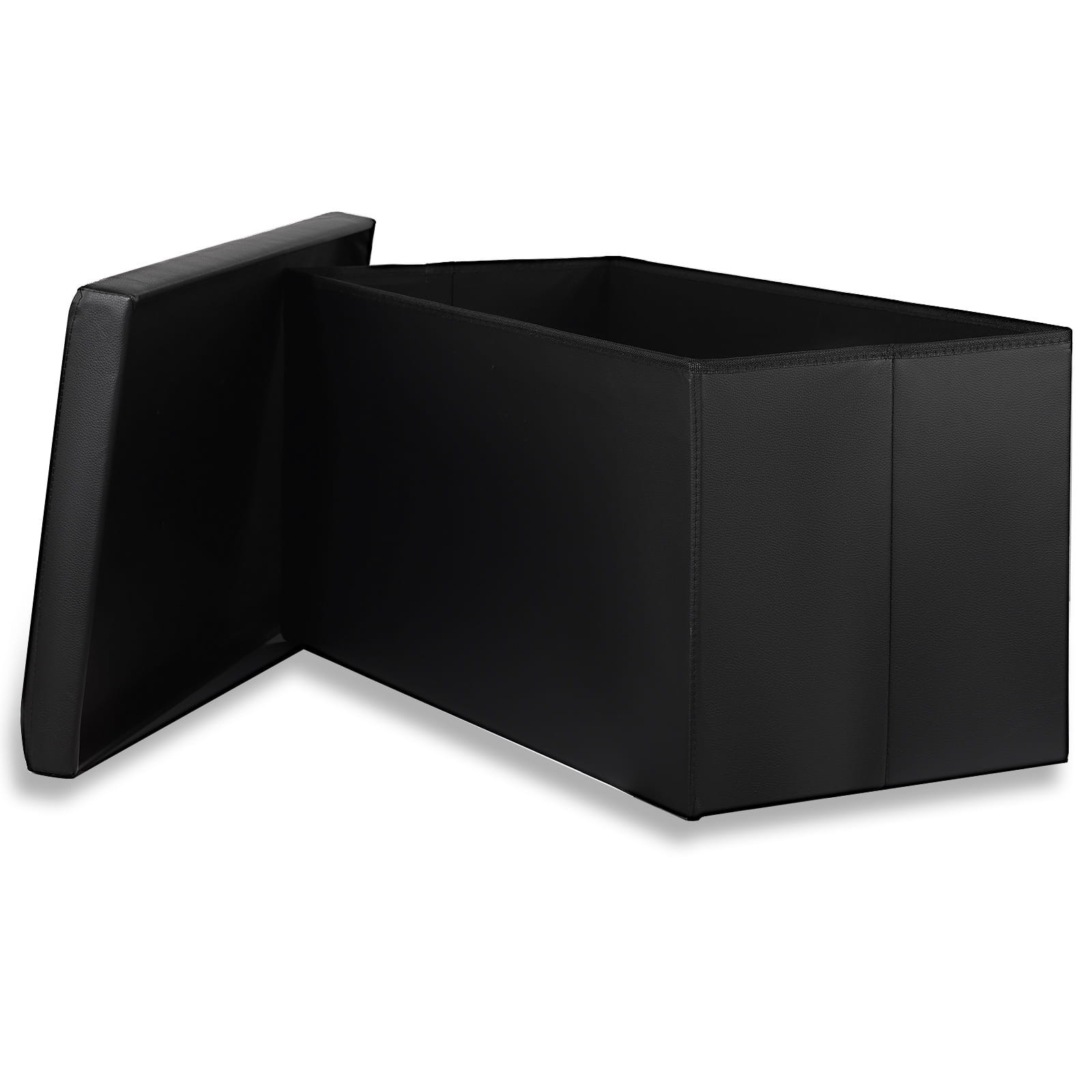 Pufa Składana Tapicerowana MEBLIVA Fikur 80 x 40 x 39 cm - Czarna