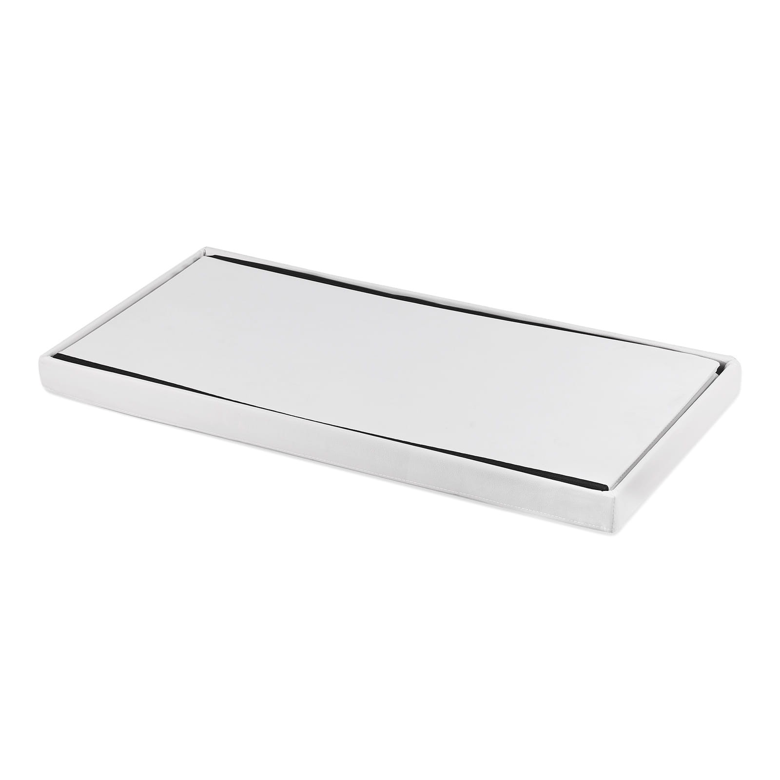 Pufa Składana Tapicerowana MEBLIVA Fikur 80 x 40 x 39 cm - Biała