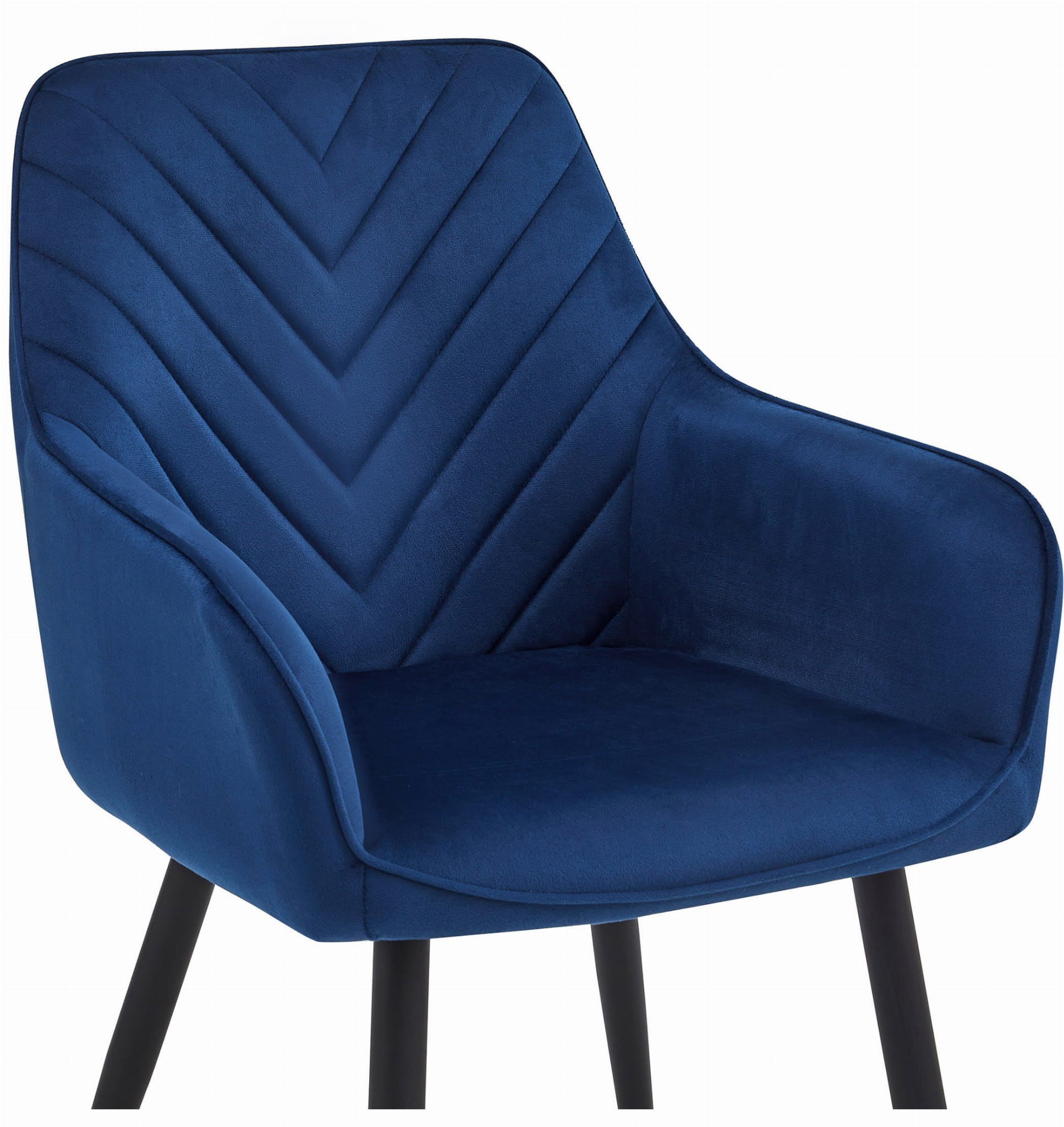 Krzesło Tapicerowane Welurowe MEBLIVA Mabo 54 x 61 x 83.5 cm - Czarne