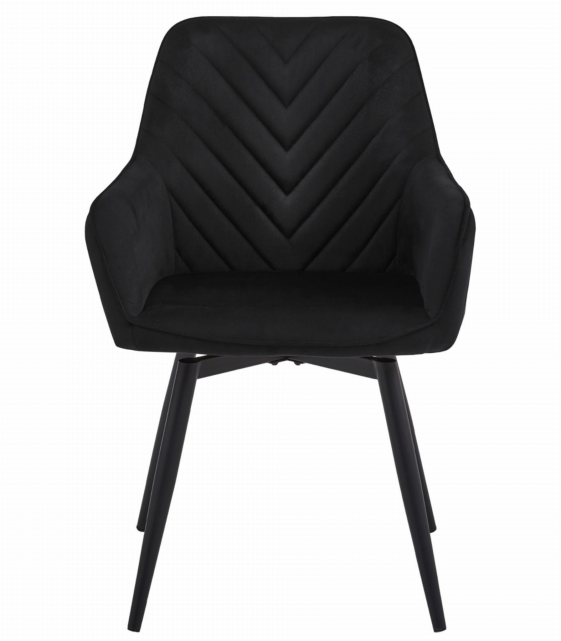 Krzesło Obrotowe Welurowe NANA360 MEBLIVA Mabo 56 x 61 x 83.5 cm - Czarne