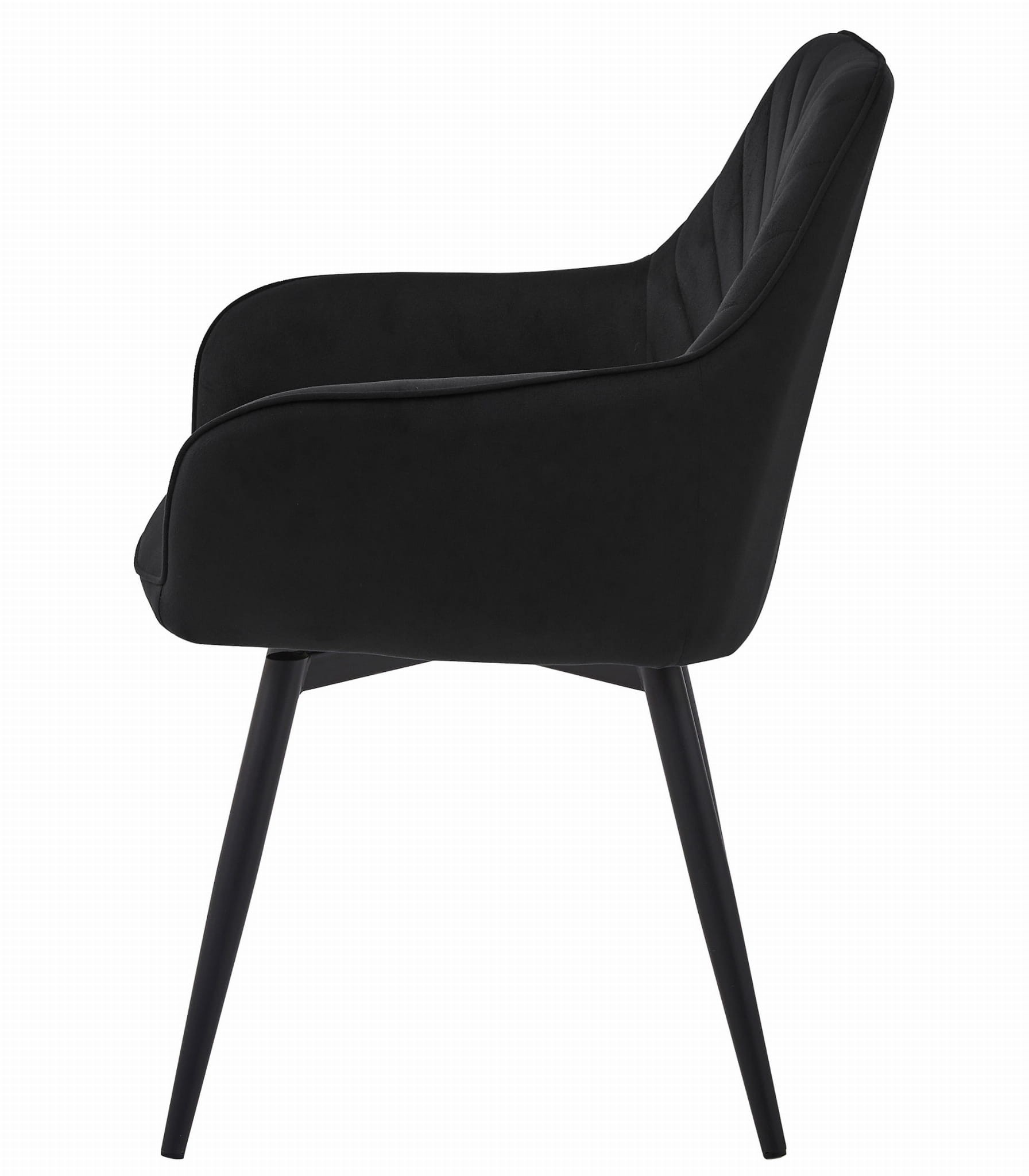Krzesło Obrotowe Welurowe NANA360 MEBLIVA Mabo 56 x 61 x 83.5 cm - Czarne