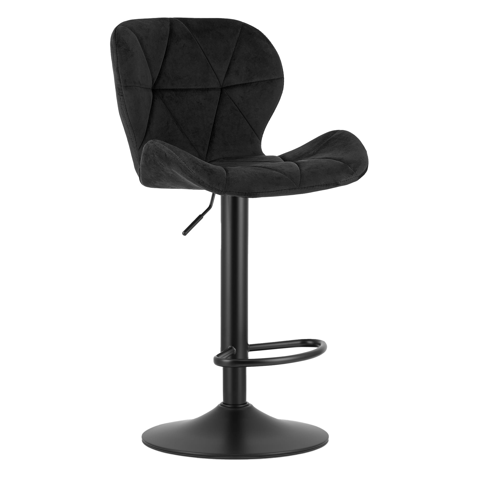 Hoker Kuchenny Welurowy Regulowany West 46 x 48.5 x 90-111 cm - Czarny
