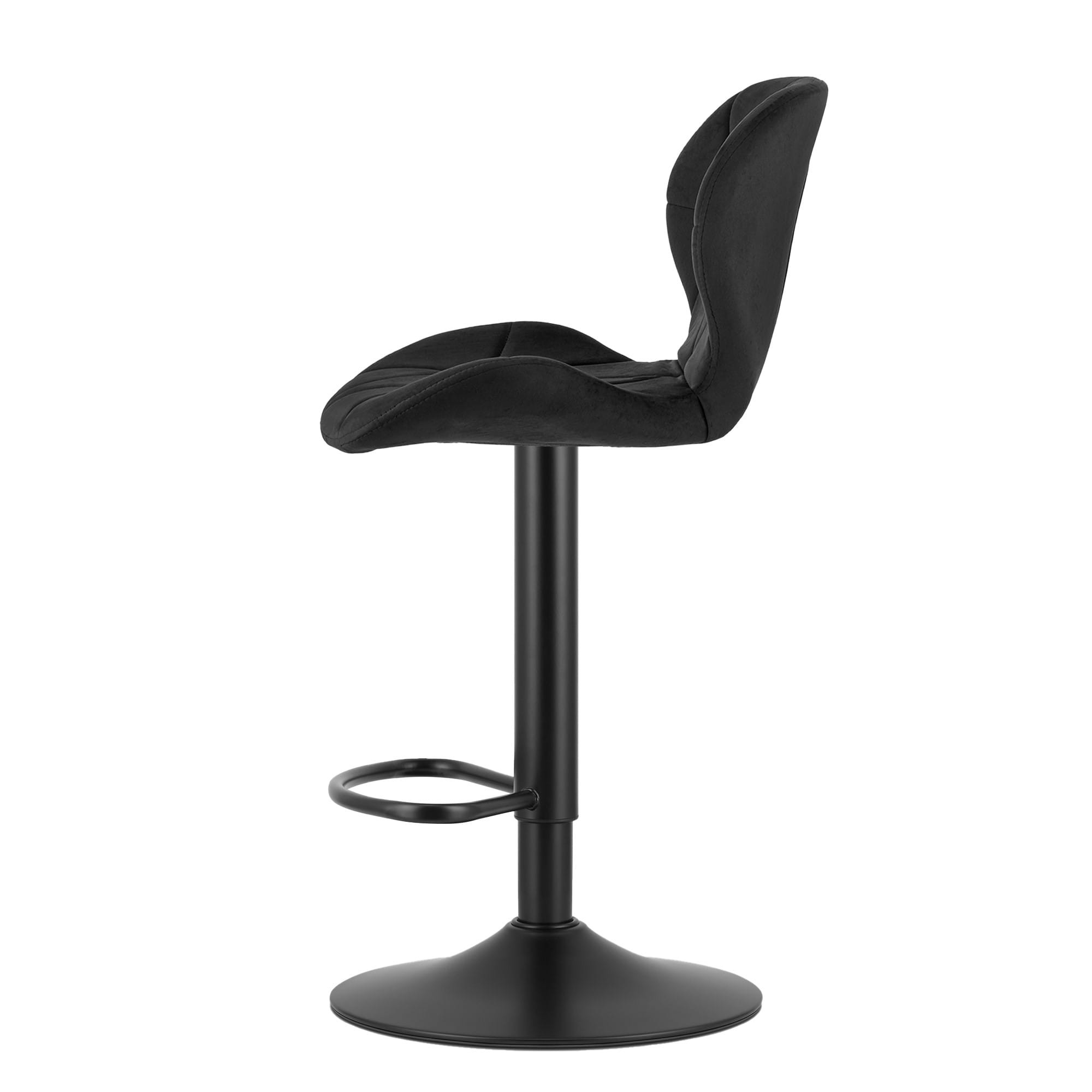 Hoker Kuchenny Welurowy Regulowany West 46 x 48.5 x 90-111 cm - Czarny