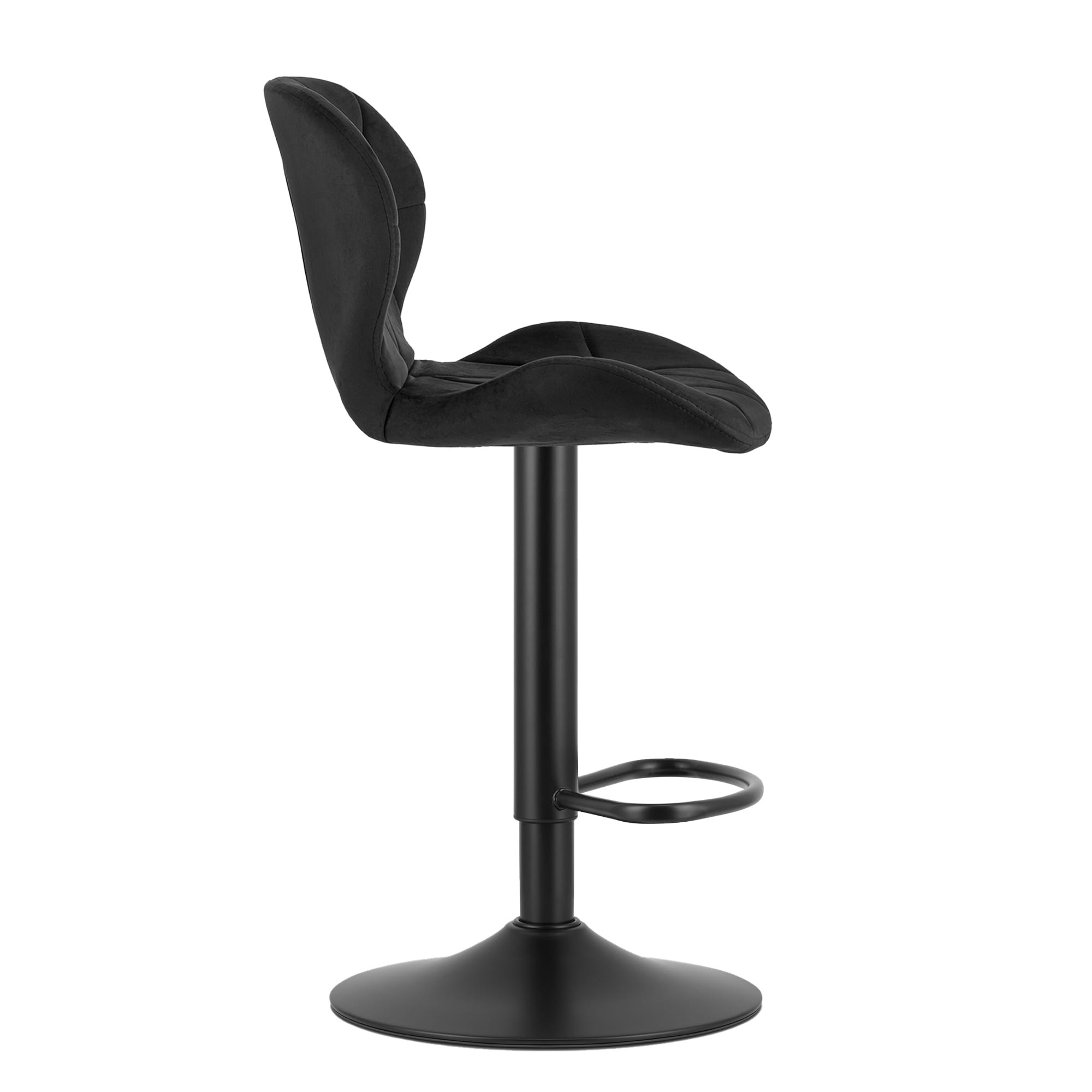 Hoker Kuchenny Welurowy Regulowany West 46 x 48.5 x 90-111 cm - Czarny