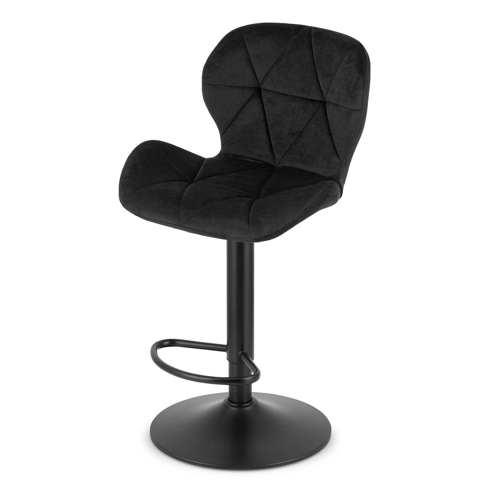 Hoker Kuchenny Welurowy Regulowany West 46 x 48.5 x 90-111 cm - Czarny