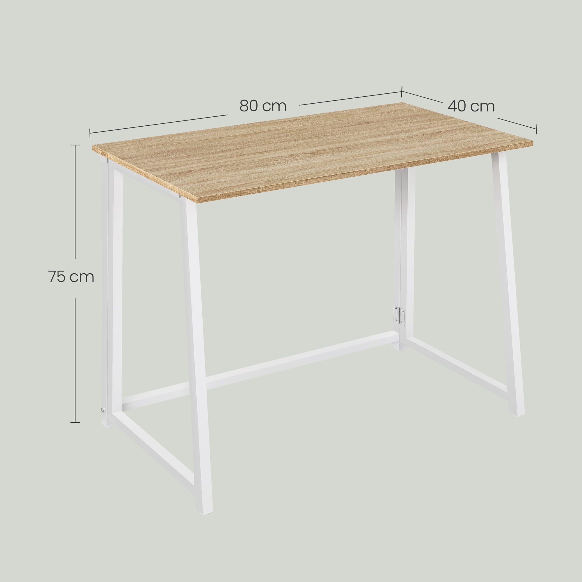 Biurko Drewniane Z Półką MEBLIVA Net 80 x 40 x 75 cm - Białe