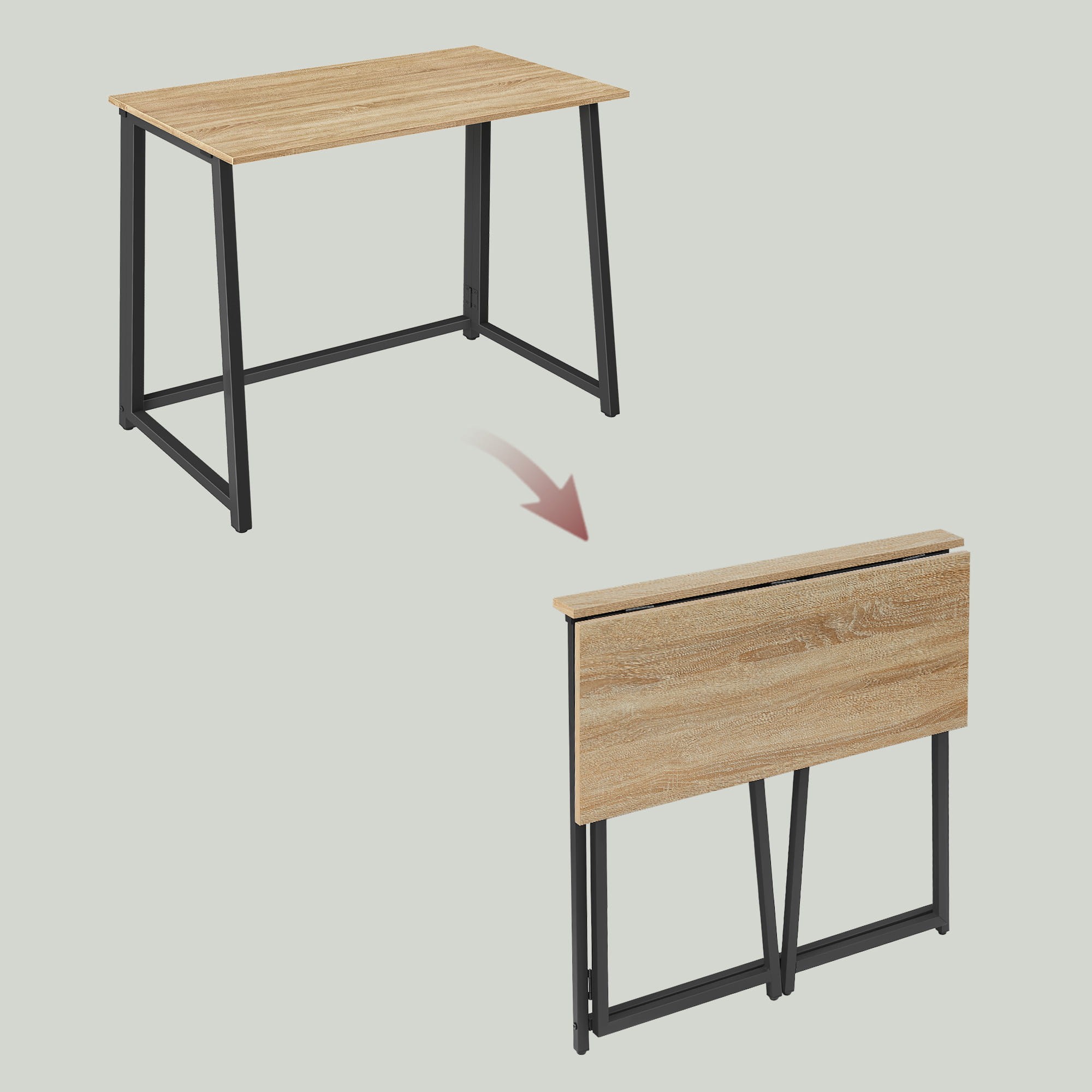 Biurko Drewniane Z Płyty Sonoma MEBLIVA Net 80 x 40 x 75 cm - Czarne