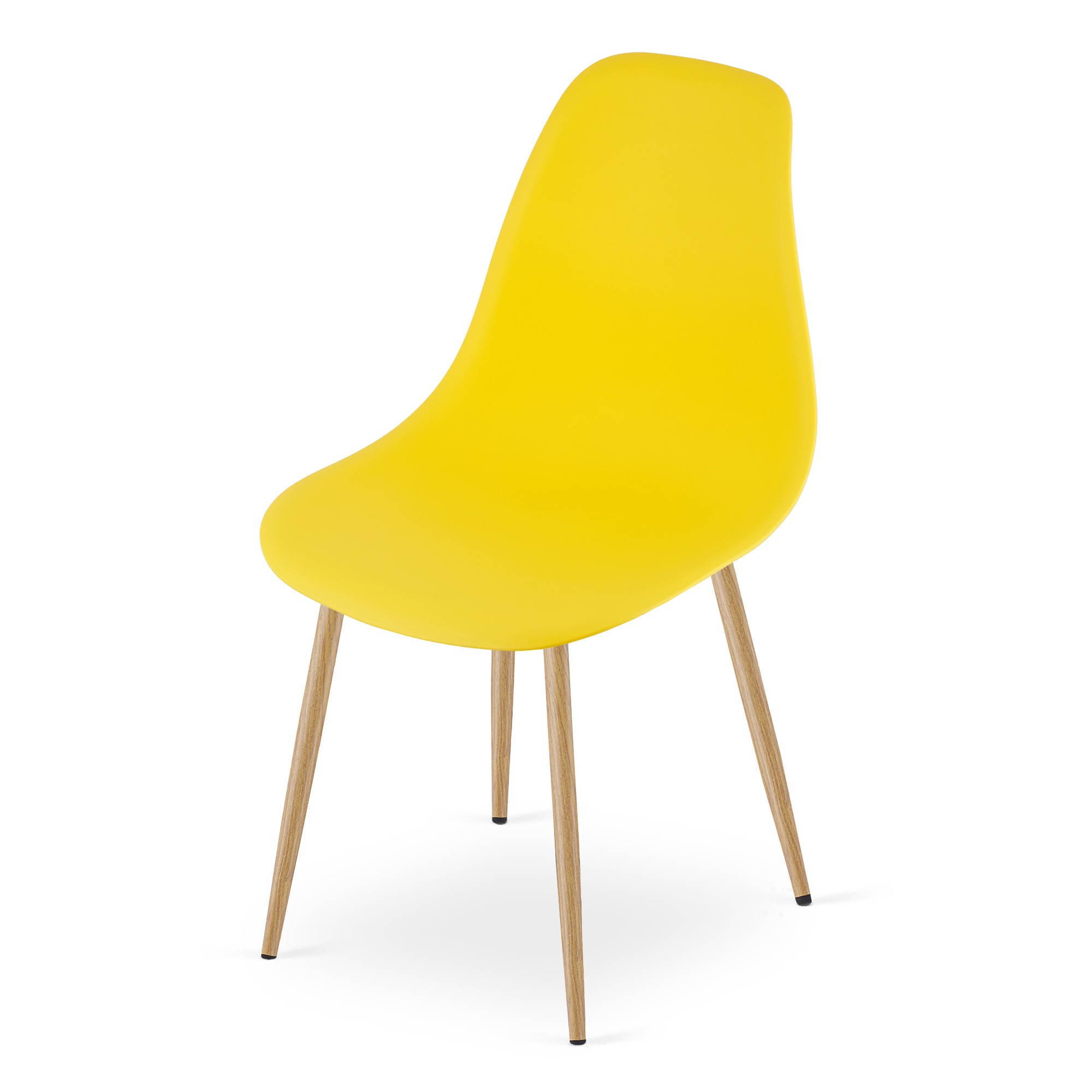 Krzesło Kuchenne Z Polipropylenu MEBLIVA Kidor 52 x 47 x 46 cm - Żółte
