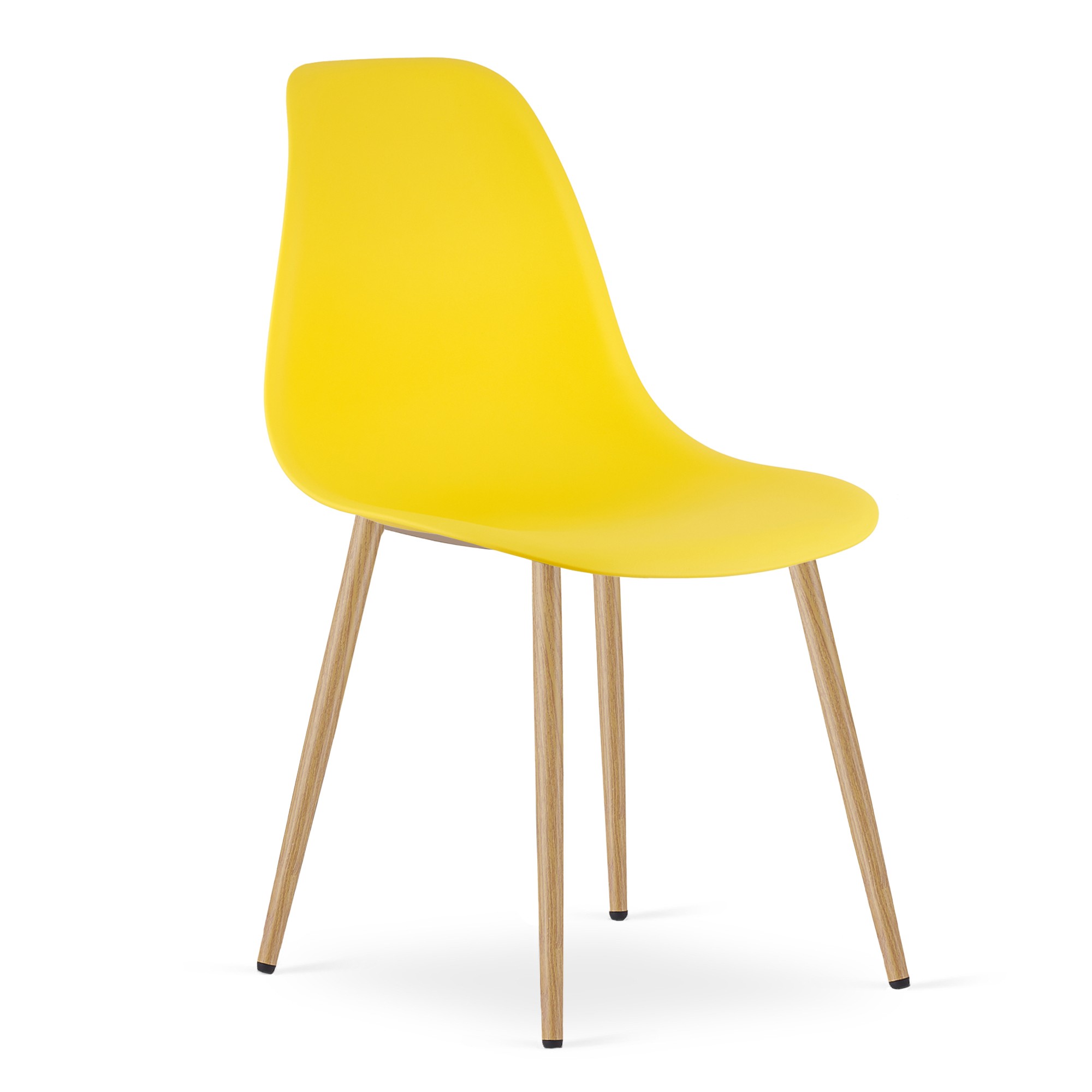 Krzesło Kuchenne Z Polipropylenu MEBLIVA Kidor 52 x 47 x 46 cm - Żółte