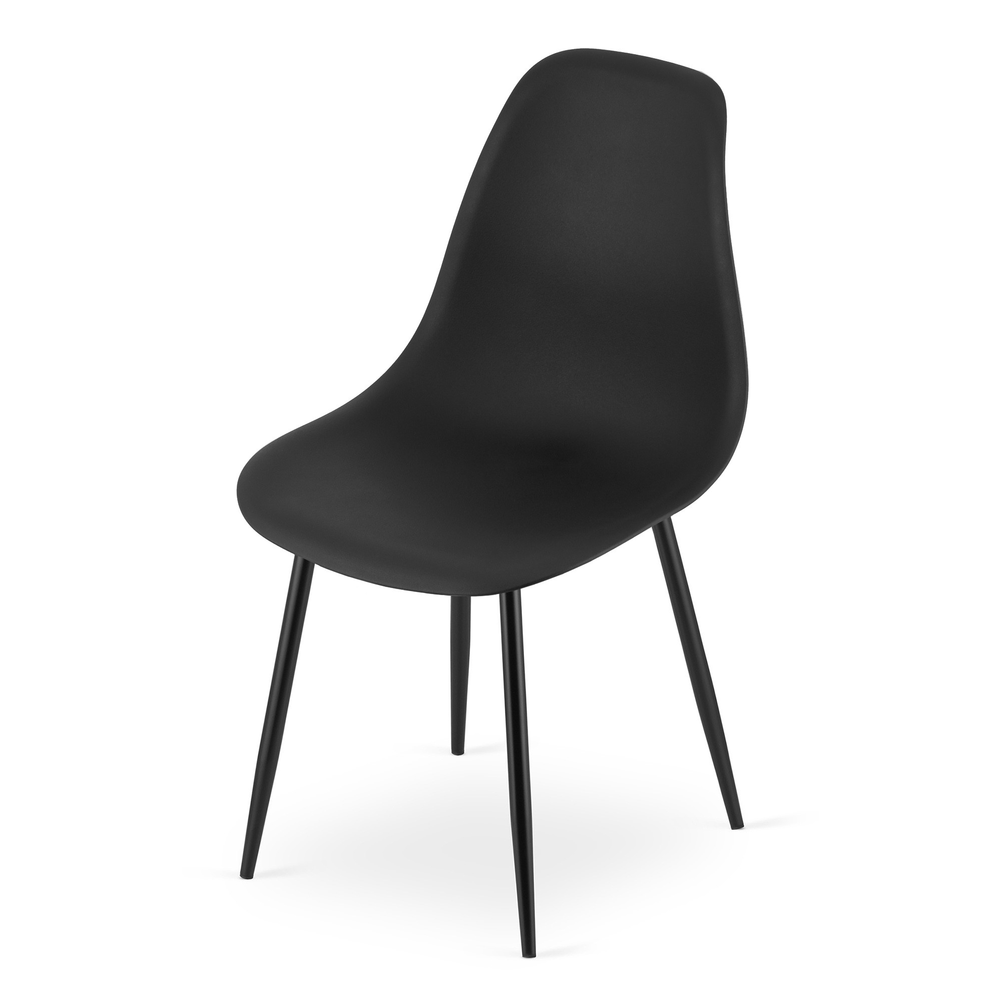 Krzesło Kuchenne Polipropylenowe MEBLIVA Kidor 52 x 47 x 46 cm - Czarne