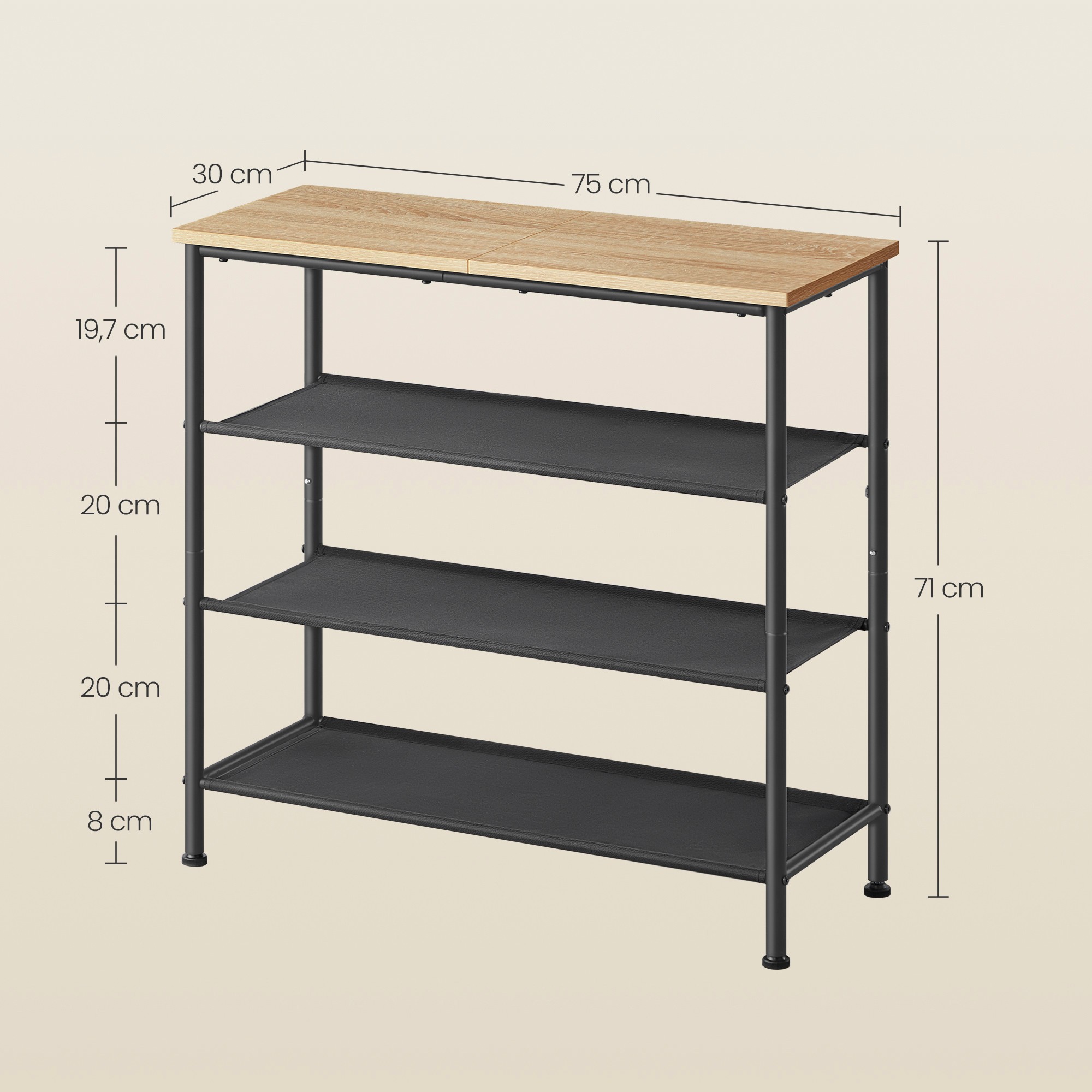 Szafka Do Przedpokoju Z Płyty Sonoma MEBLIVA Sudi 75 x 30 x 71 cm
