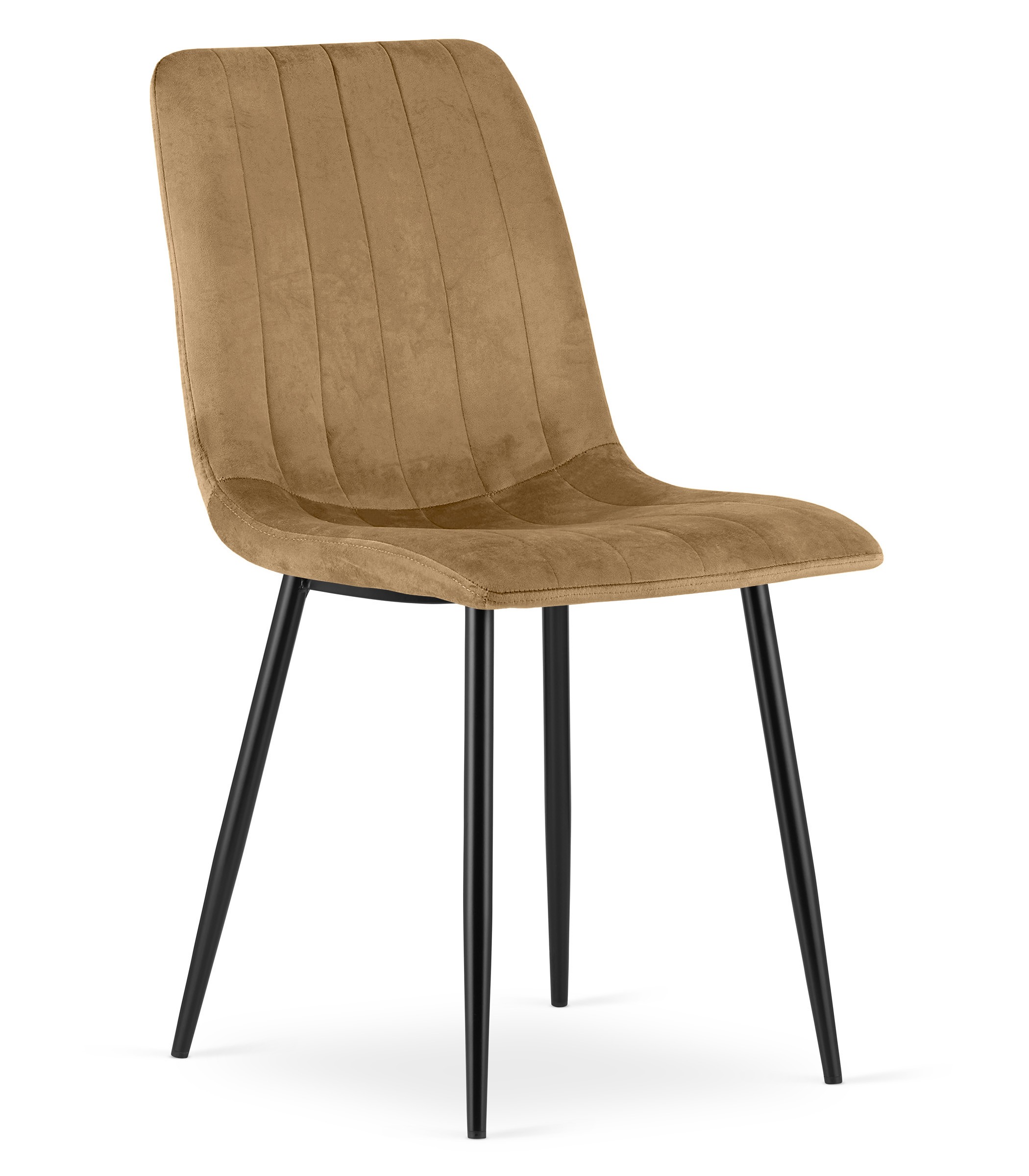 Krzesło Tapicerowane Aksamitne MEBLIVA Paco 61 x 52 x 41 cm - Brązowe