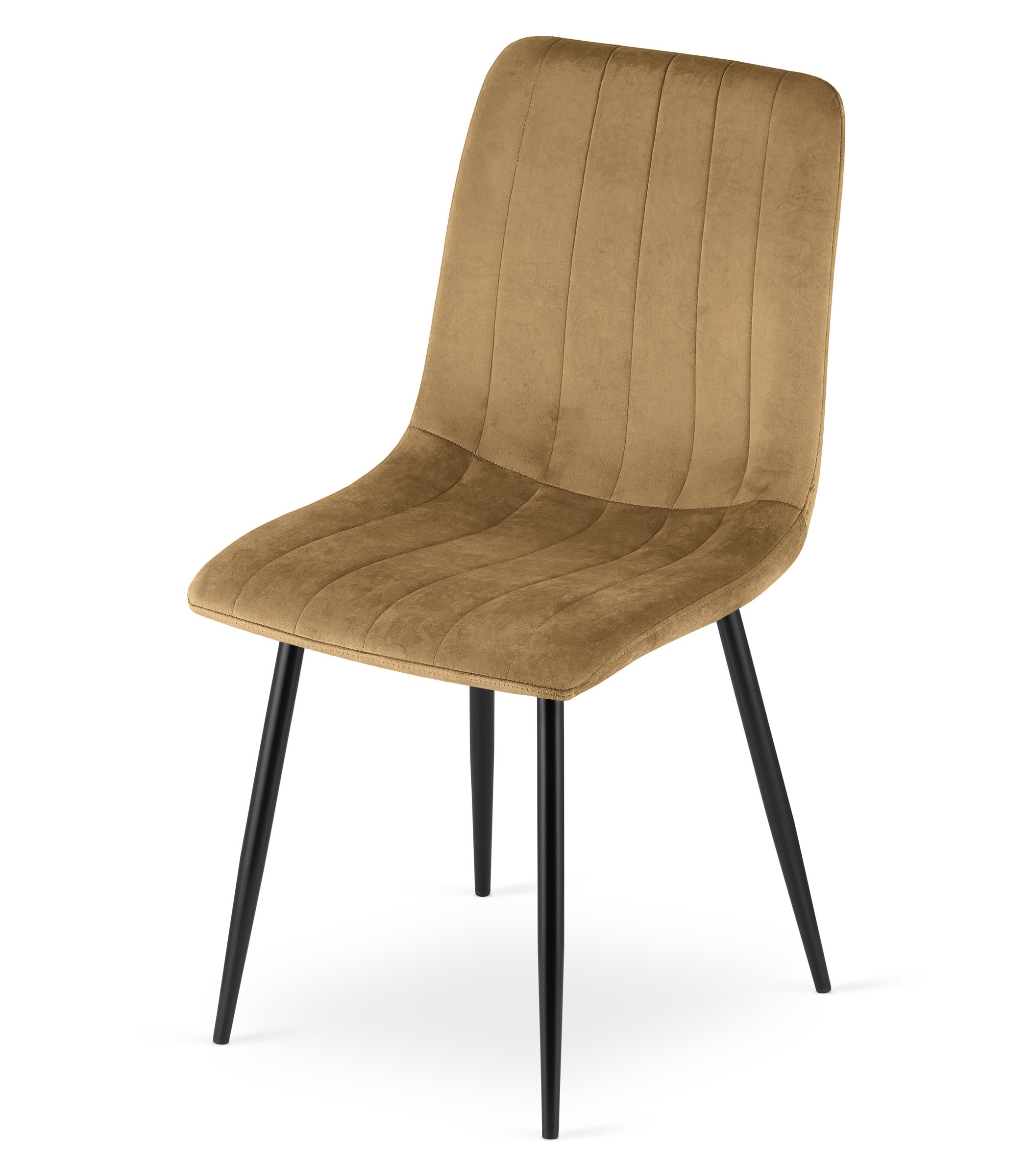 Krzesło Tapicerowane Aksamitne MEBLIVA Paco 61 x 52 x 41 cm - Brązowe