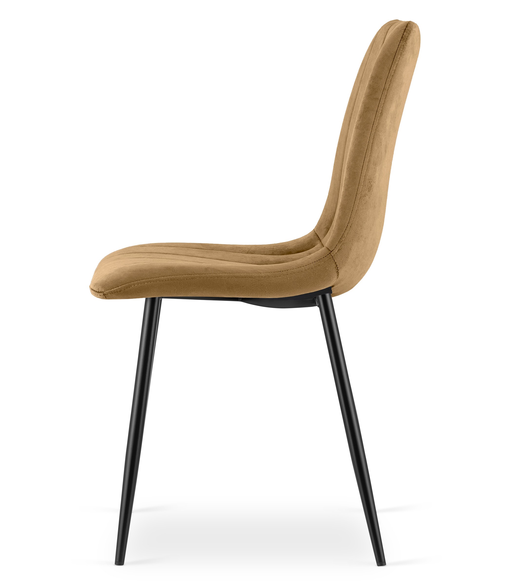 Krzesło Tapicerowane Aksamitne MEBLIVA Paco 61 x 52 x 41 cm - Brązowe