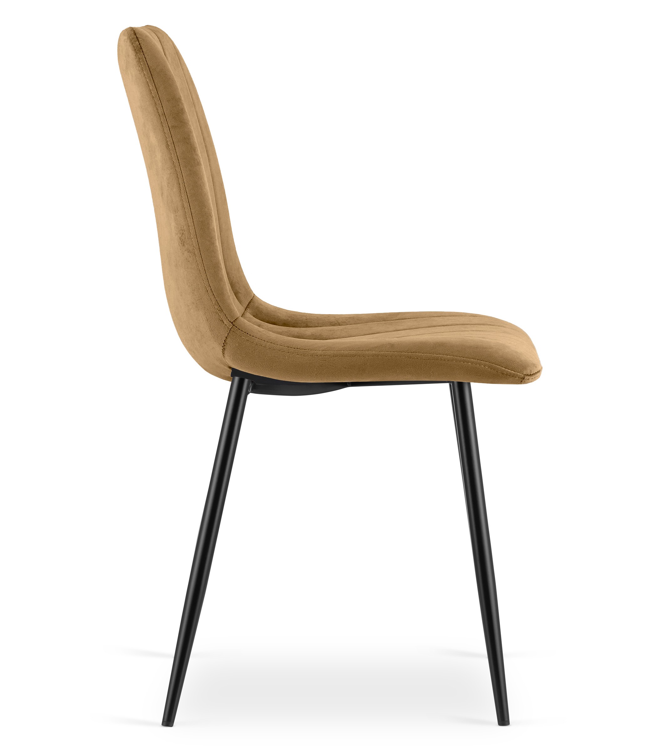 Krzesło Tapicerowane Aksamitne MEBLIVA Paco 61 x 52 x 41 cm - Brązowe