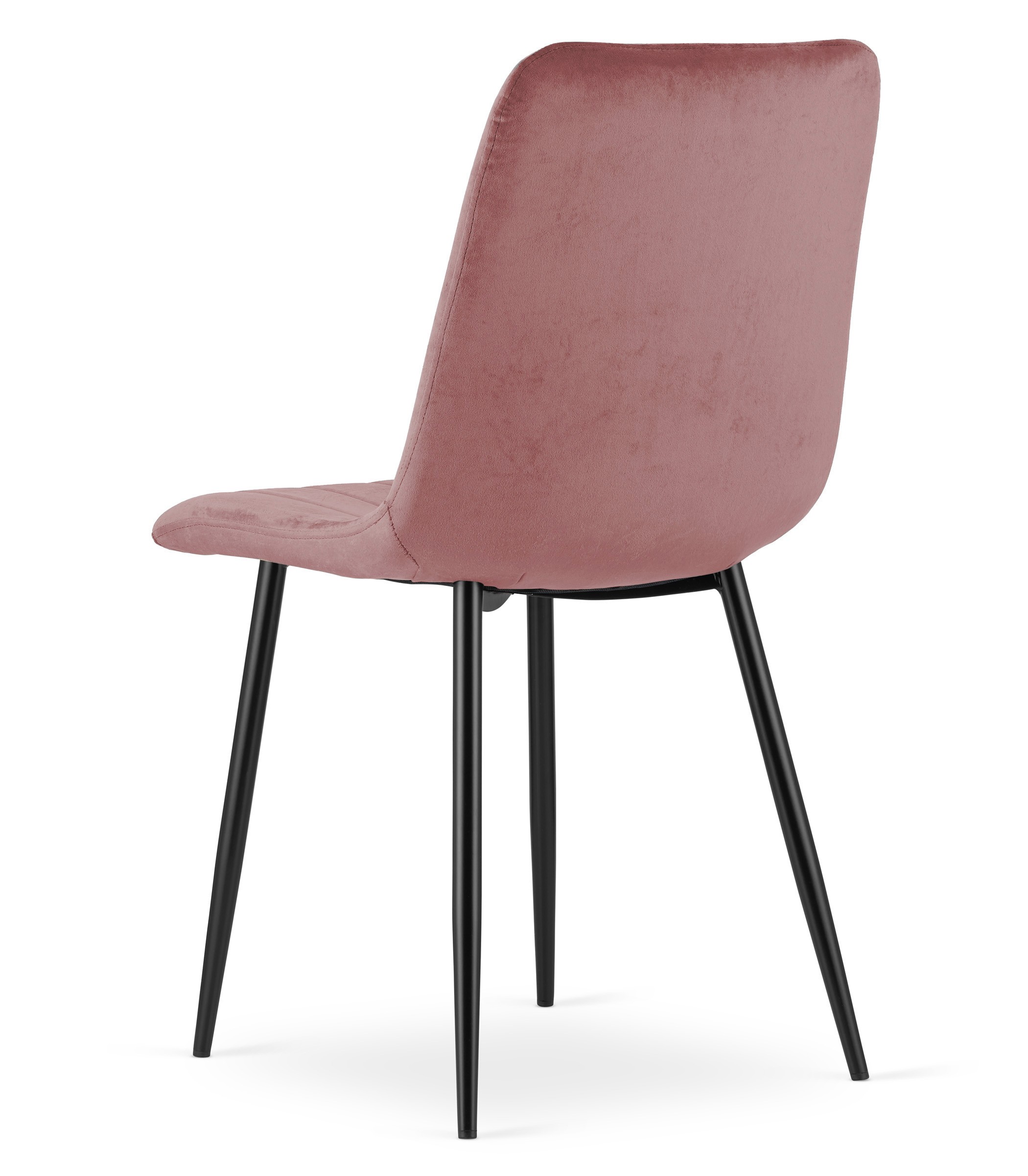 Krzesło Tapicerowane Aksamitne MEBLIVA Paco 61 x 52 x 41 cm - Różowe