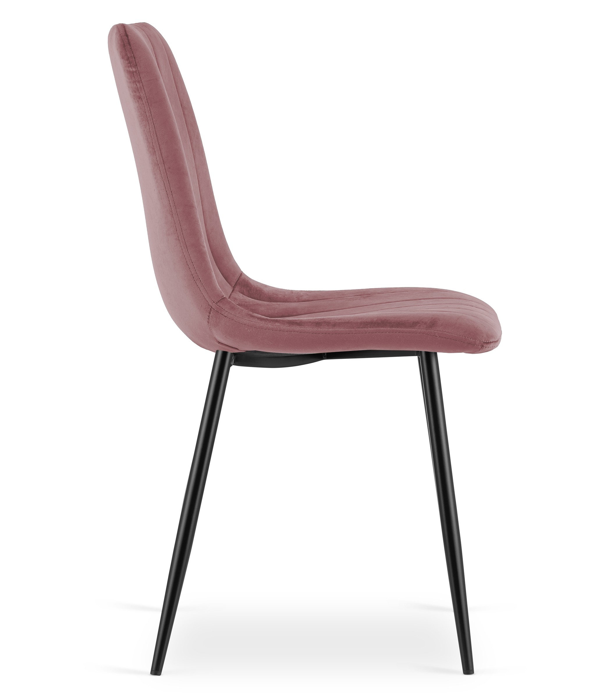Krzesło Tapicerowane Aksamitne MEBLIVA Paco 61 x 52 x 41 cm - Różowe