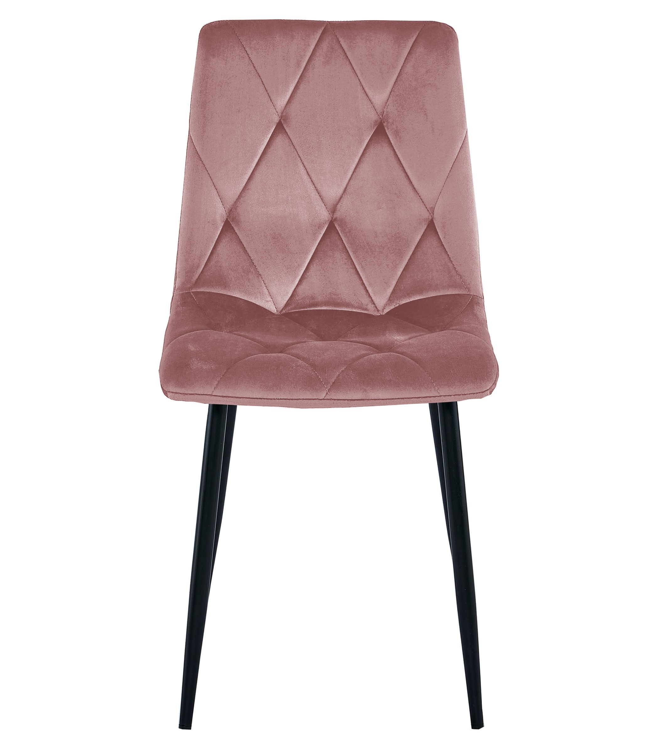 Krzesło Tapicerowane Aksamitne MEBLIVA Mantova 61 x 52 x 41 cm - Czarne