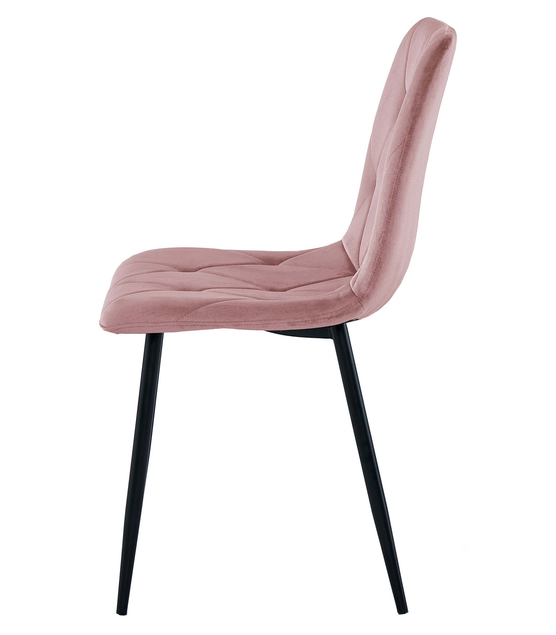 Krzesło Tapicerowane Aksamitne MEBLIVA Mantova 61 x 52 x 41 cm - Czarne