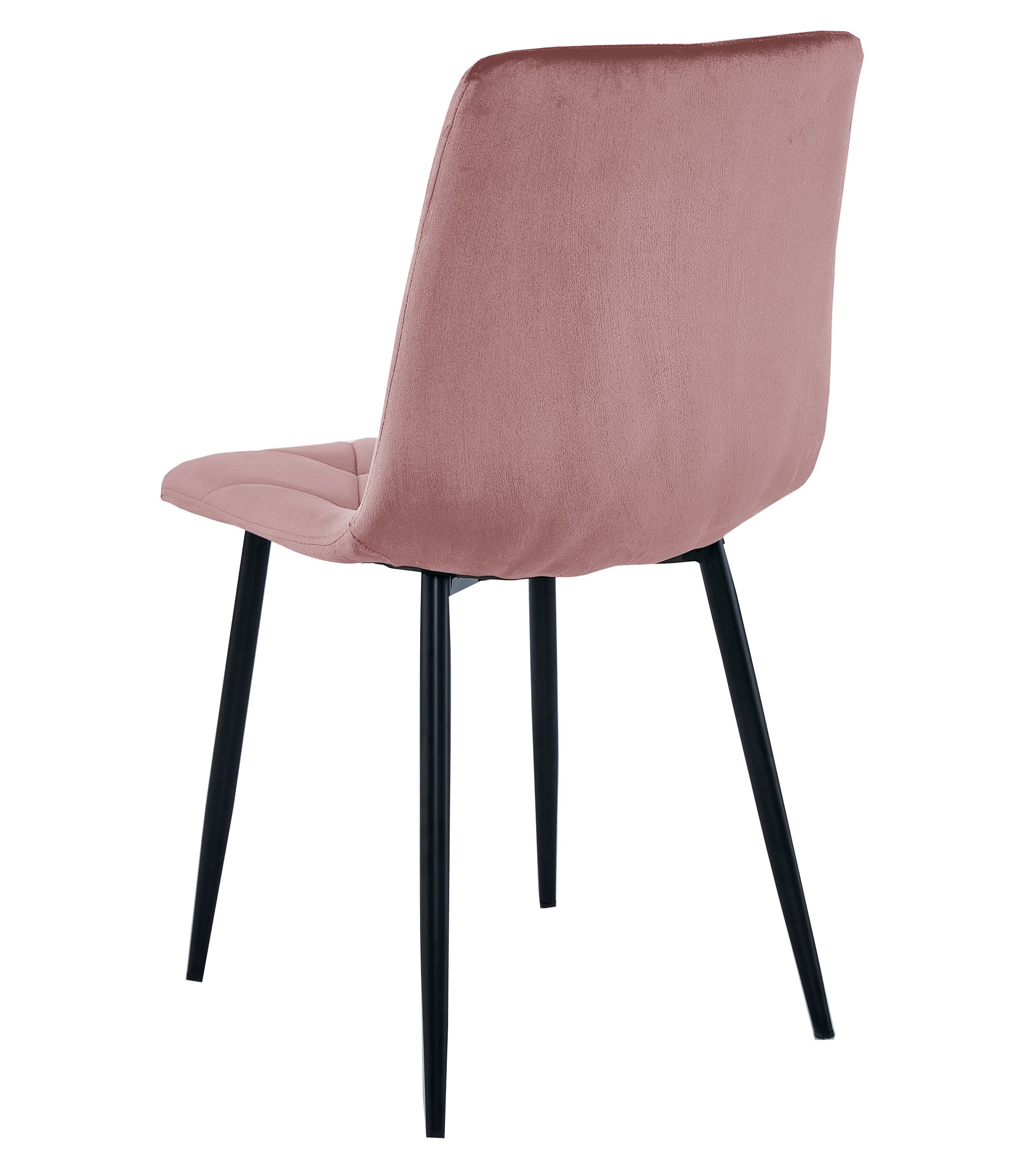 Krzesło Tapicerowane Aksamitne MEBLIVA Mantova 61 x 52 x 41 cm - Czarne