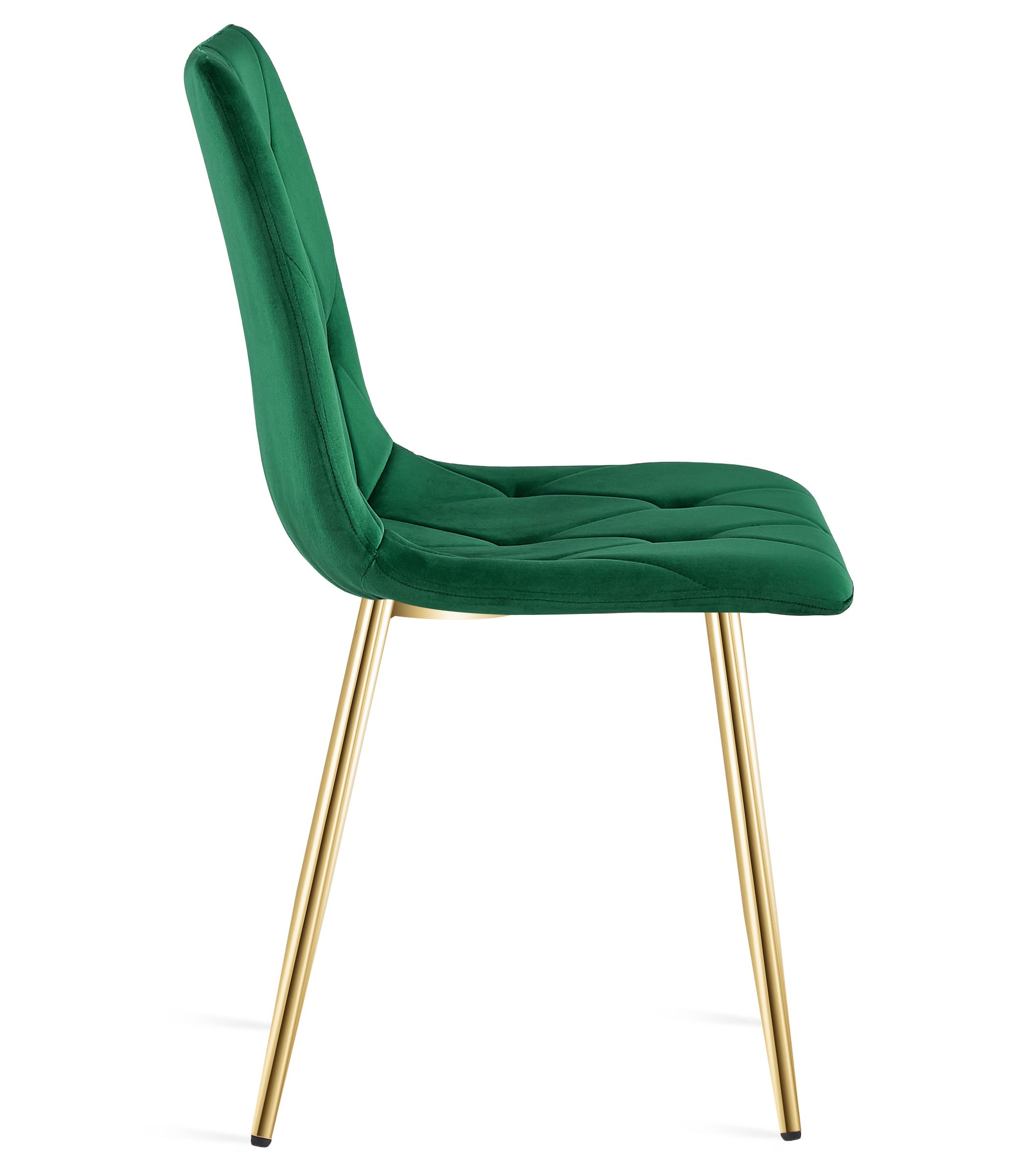 Krzesło Tapicerowane Aksamitne MEBLIVA Mantova 61 x 52 x 41 cm - Złote