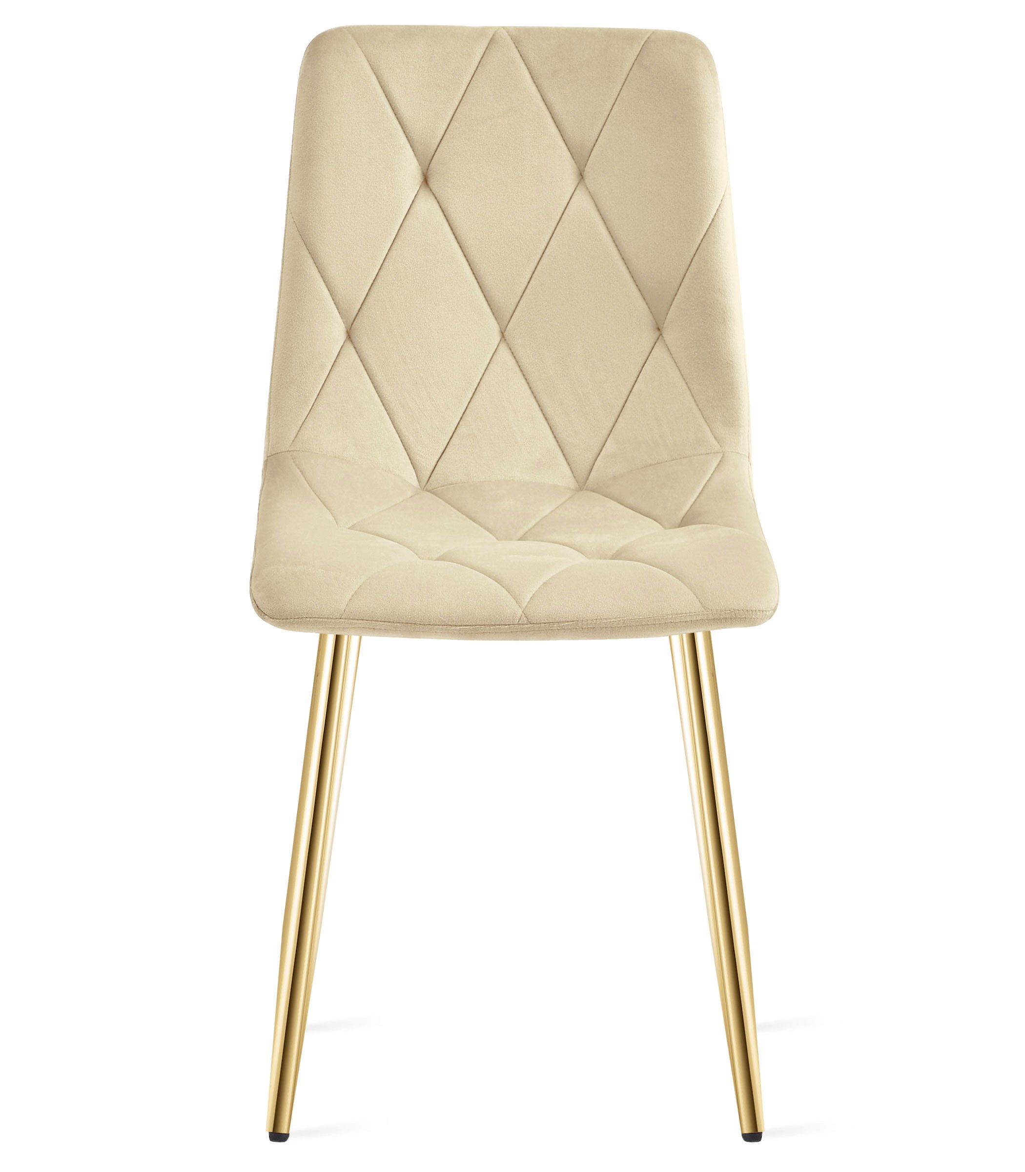 Krzesło Tapicerowane Aksamitne MEBLIVA Mantova 61 x 52 x 41 cm - Złote
