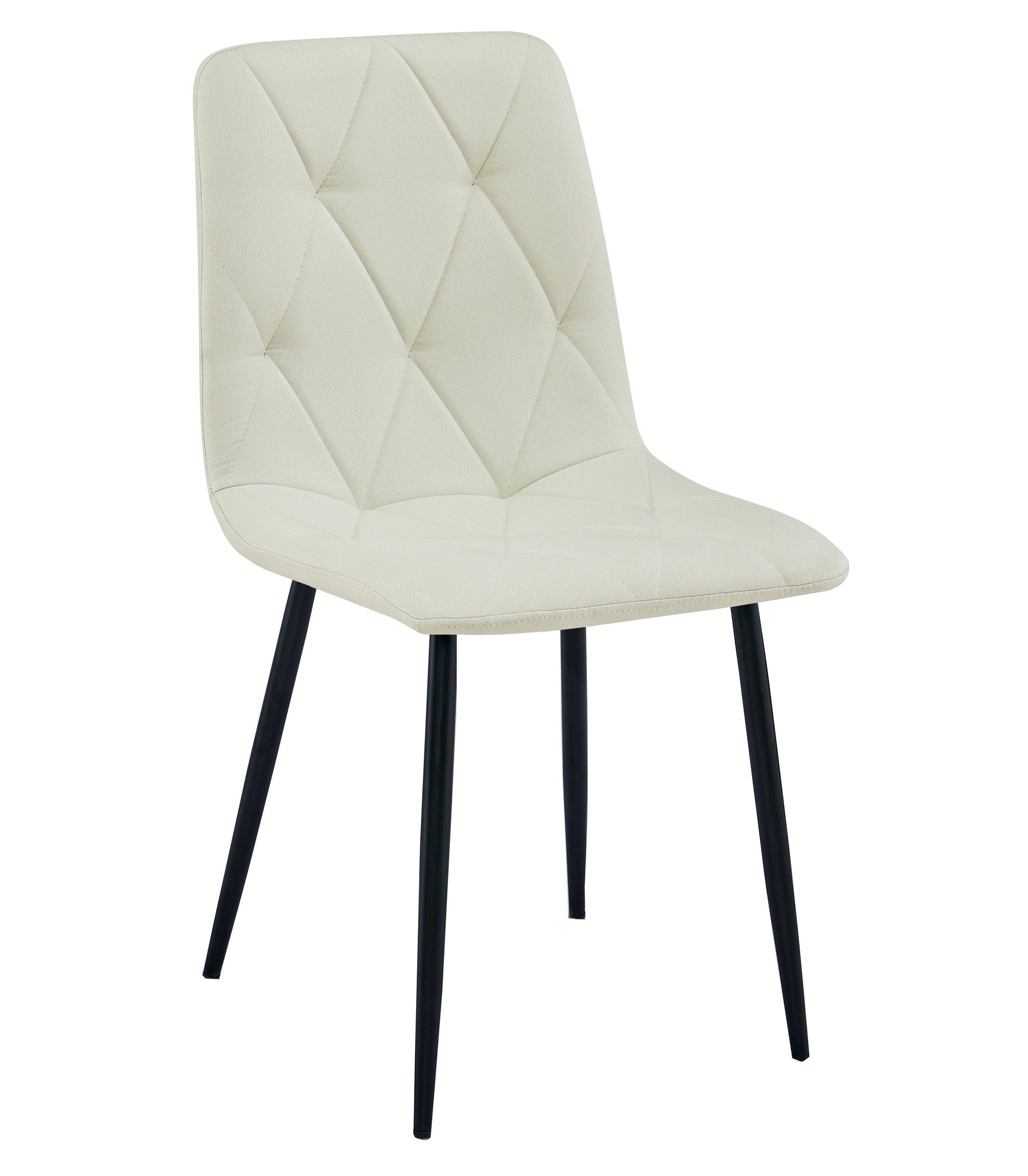 Krzesło Tapicerowane Do Jadalni MEBLIVA Mantova 61 x 52 x 41 cm - Czarne