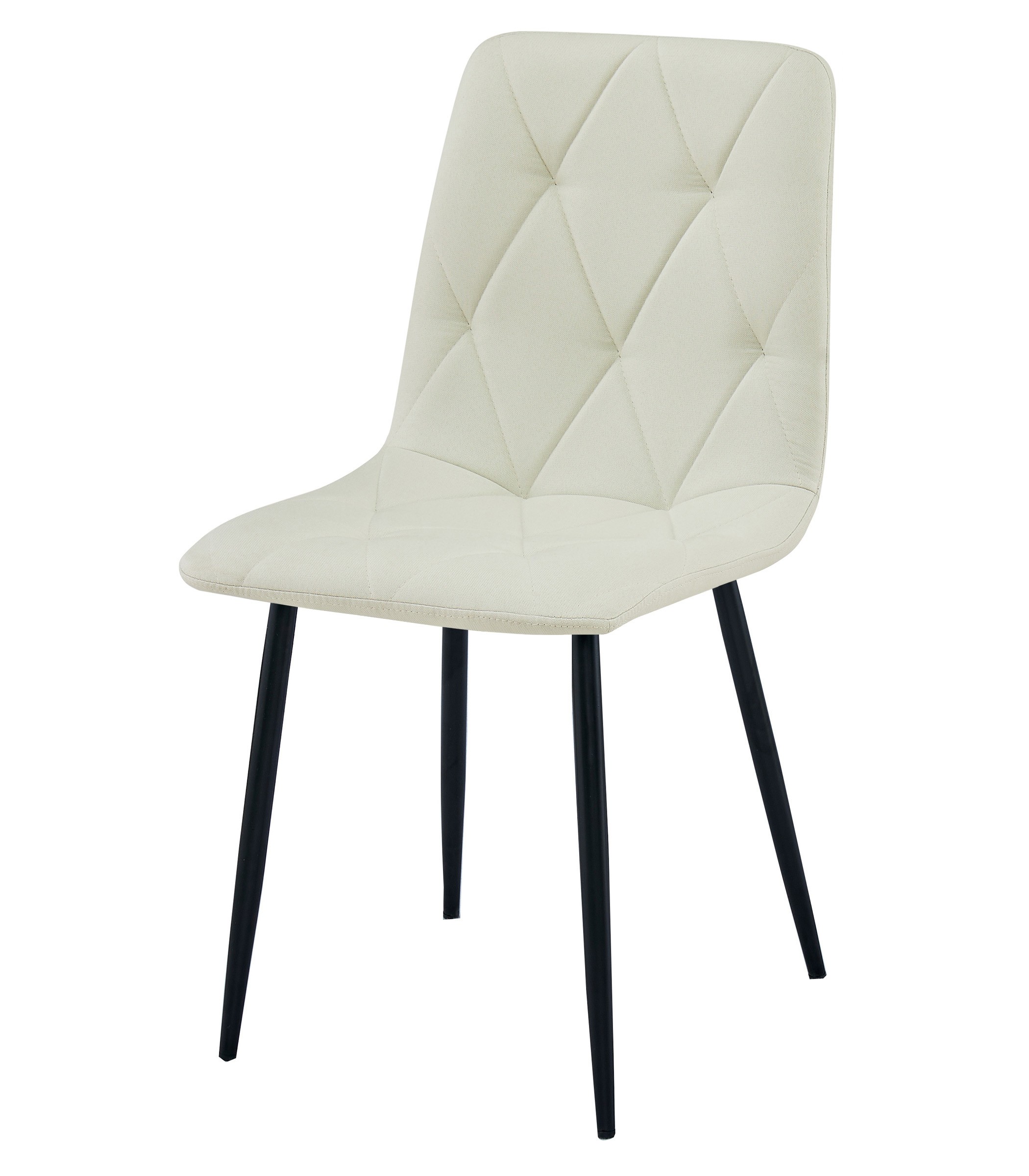 Krzesło Tapicerowane Do Jadalni MEBLIVA Mantova 61 x 52 x 41 cm - Czarne