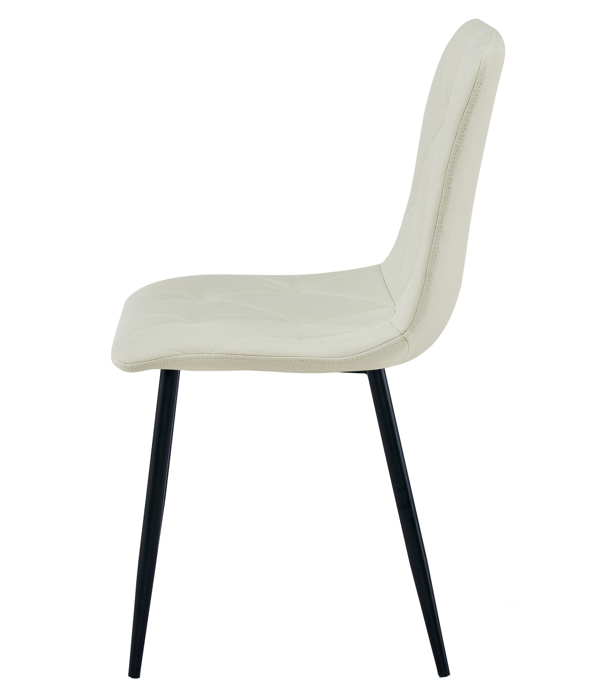 Krzesło Tapicerowane Do Jadalni MEBLIVA Mantova 61 x 52 x 41 cm - Czarne