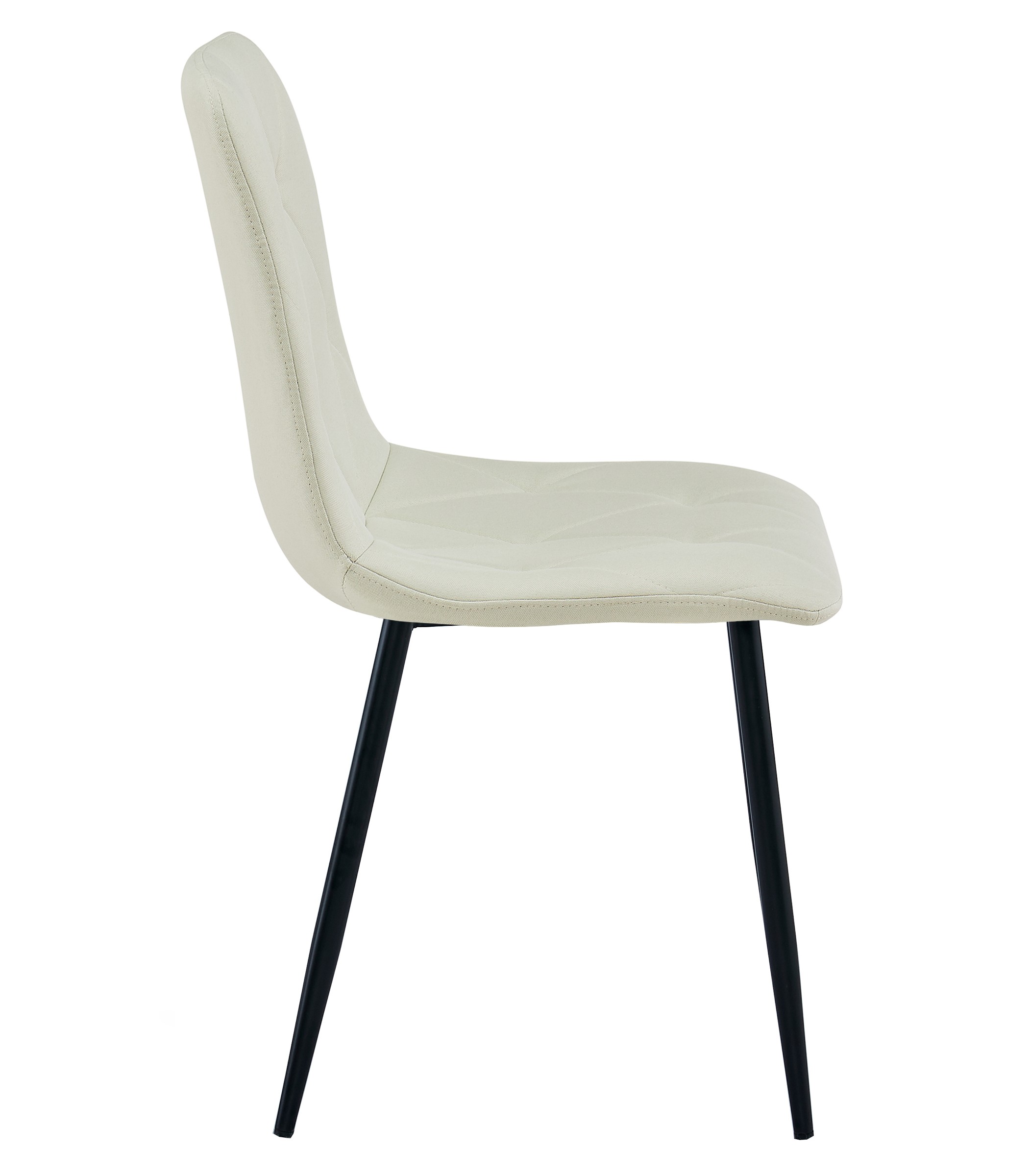 Krzesło Tapicerowane Do Jadalni MEBLIVA Mantova 61 x 52 x 41 cm - Czarne