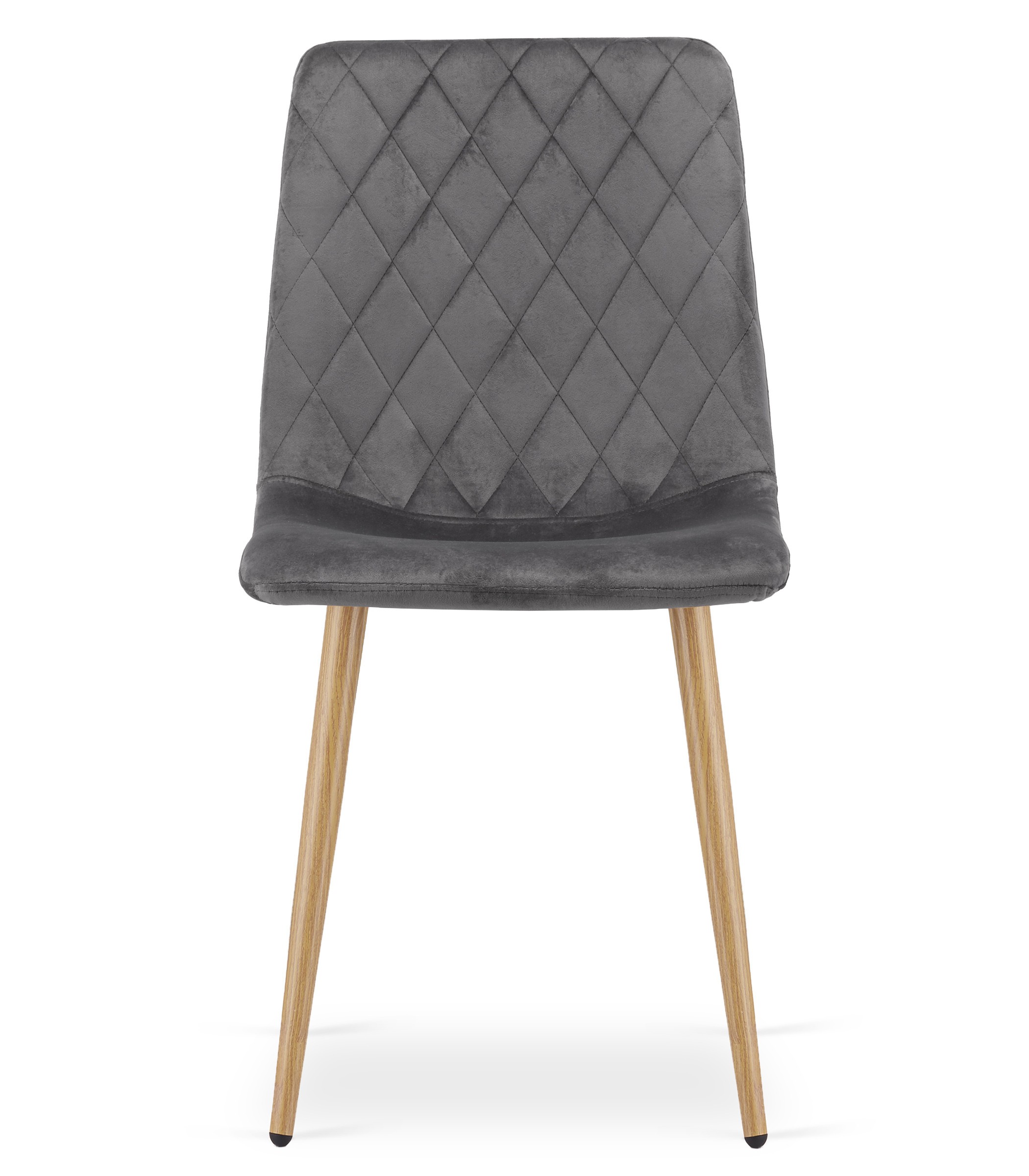 Krzesło Tapicerowane Aksamitne MEBLIVA Lemo 61 x 52 x 41 cm - Szare