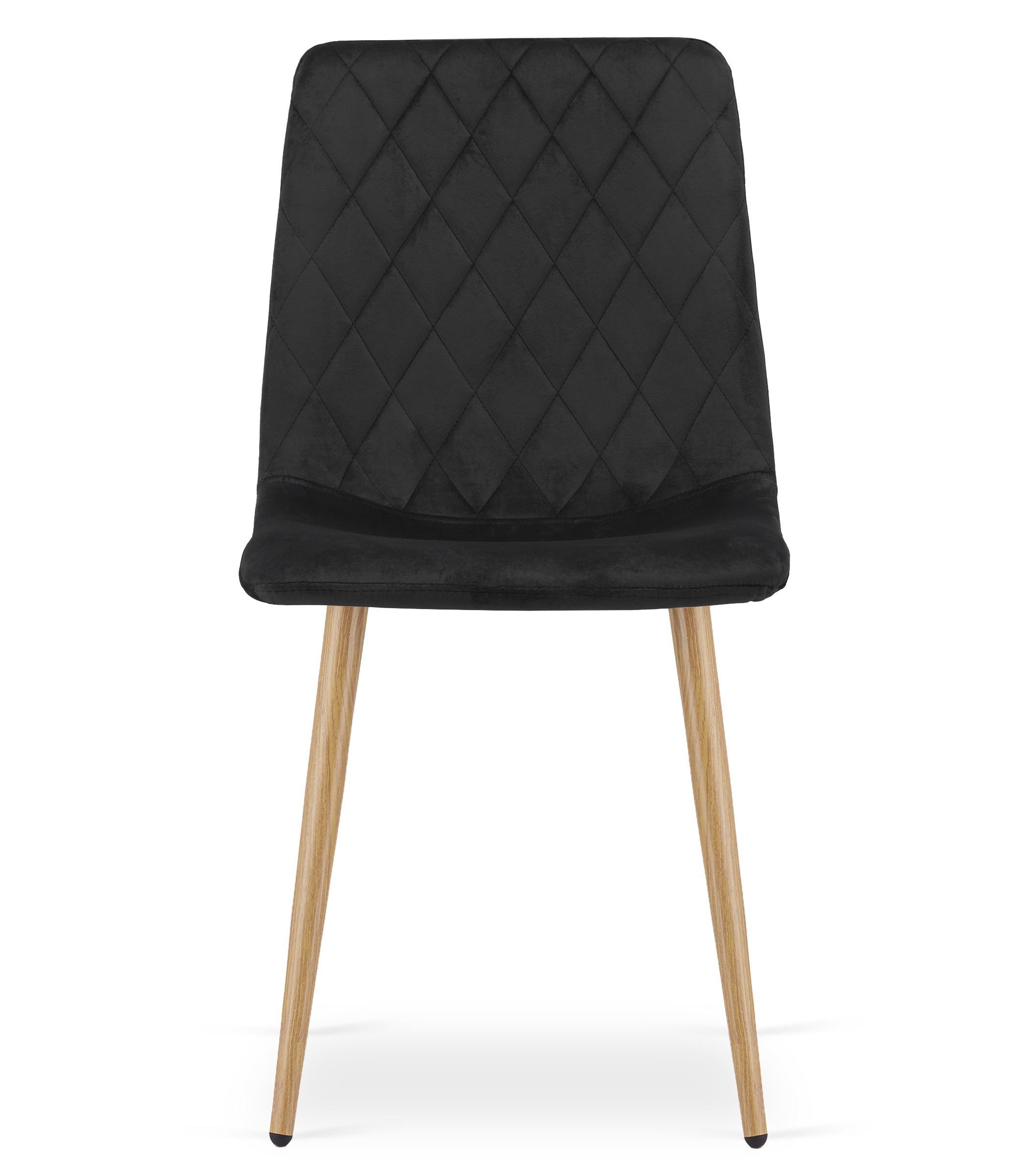 Krzesło Tapicerowane Aksamitne MEBLIVA Lemo 61 x 52 x 41 cm - Czarne