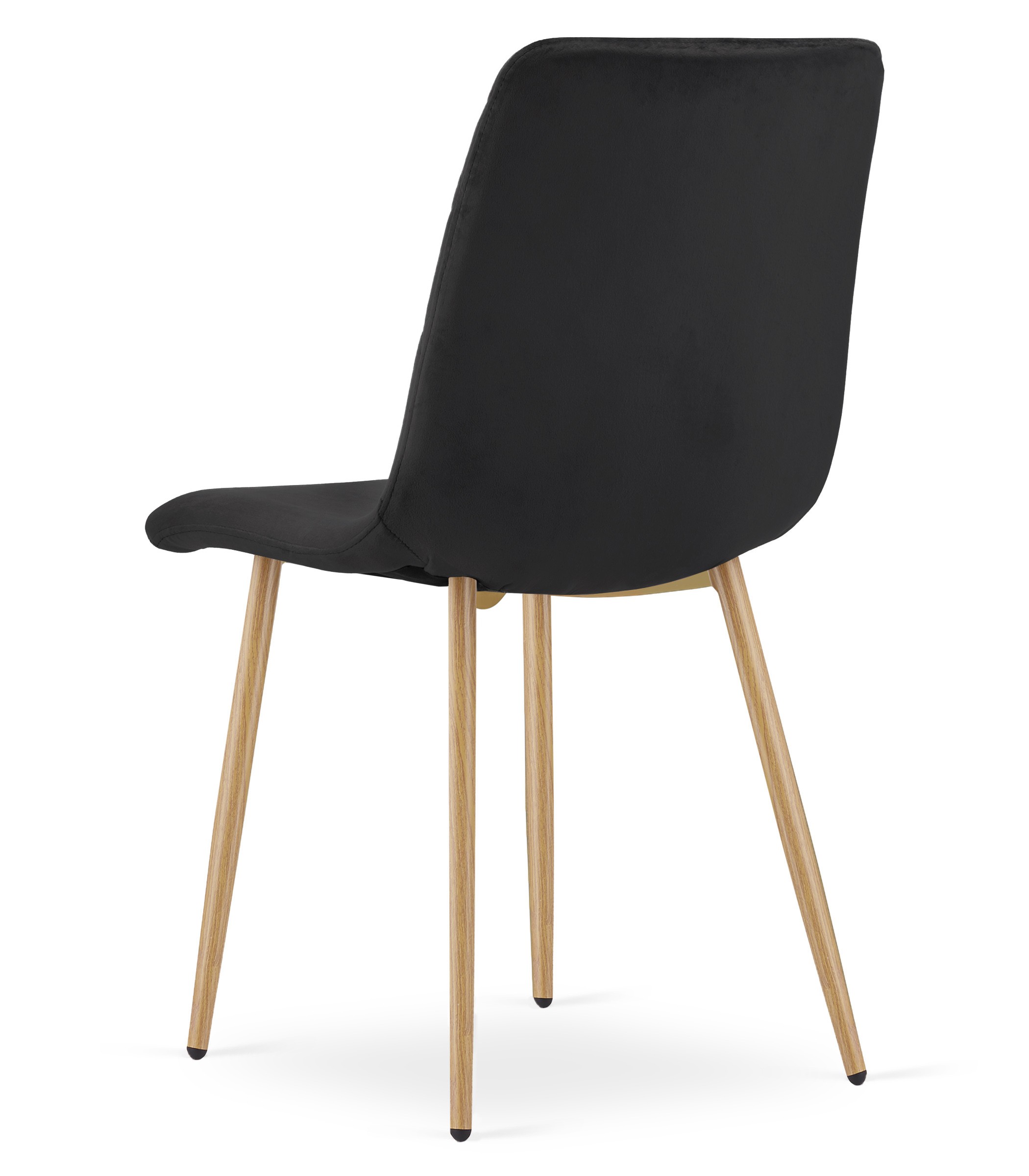 Krzesło Tapicerowane Aksamitne MEBLIVA Lemo 61 x 52 x 41 cm - Czarne