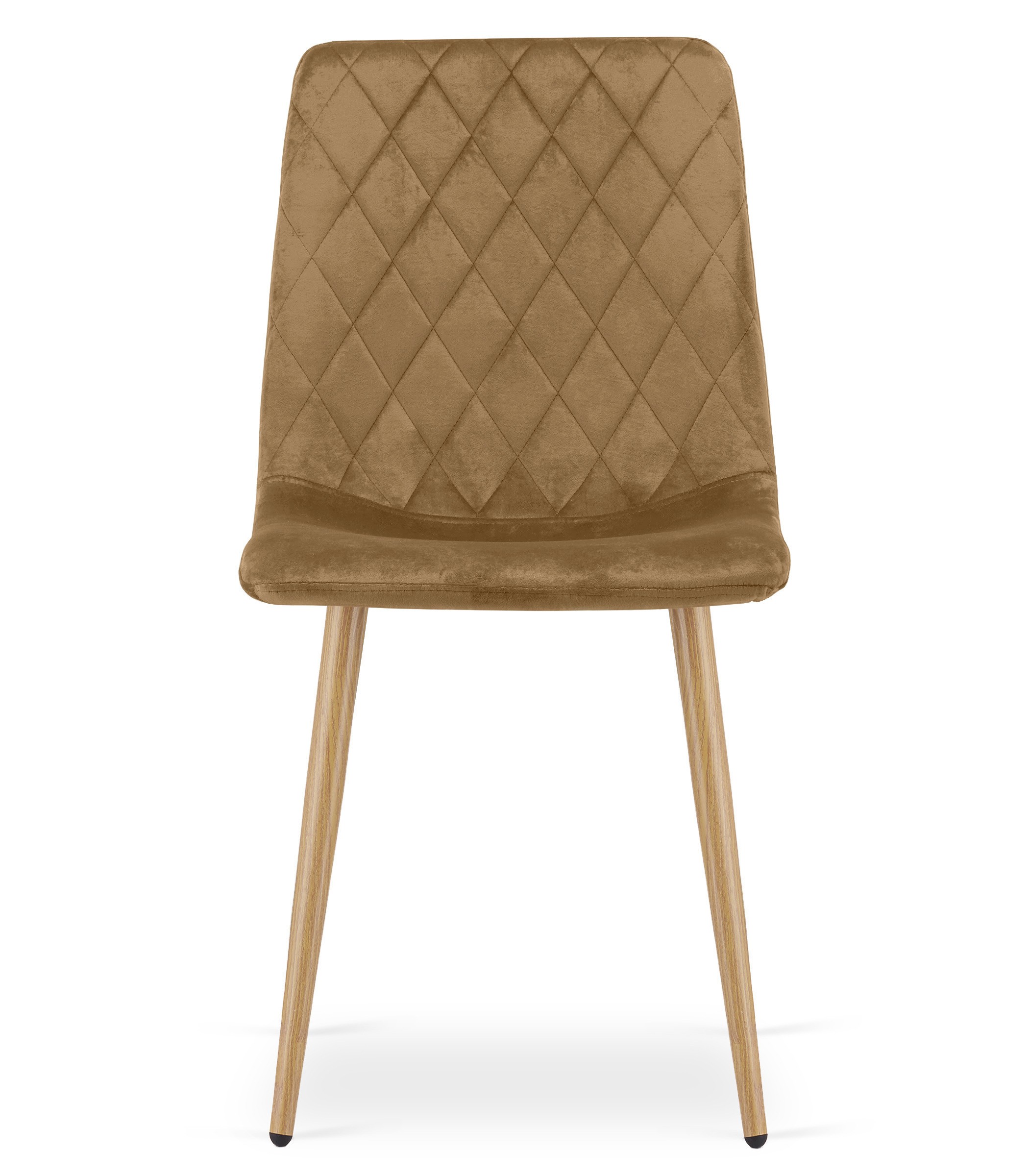 Krzesło Tapicerowane Aksamitne MEBLIVA Lemo 61 x 52 x 41 cm - Brązowe