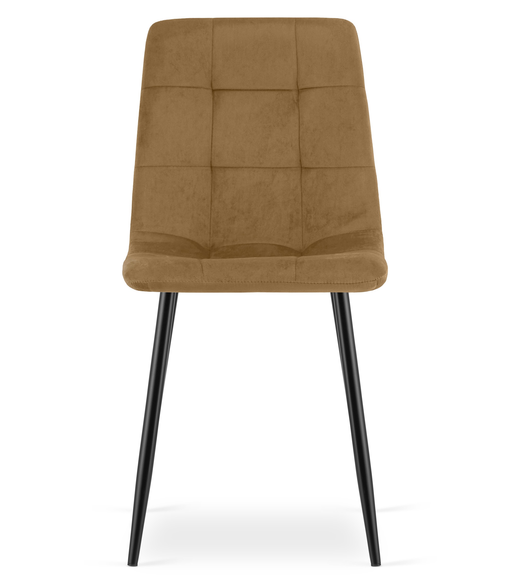 Krzesło Tapicerowane Aksamitne MEBLIVA Poma 61 x 52 x 41 cm - Brązowe