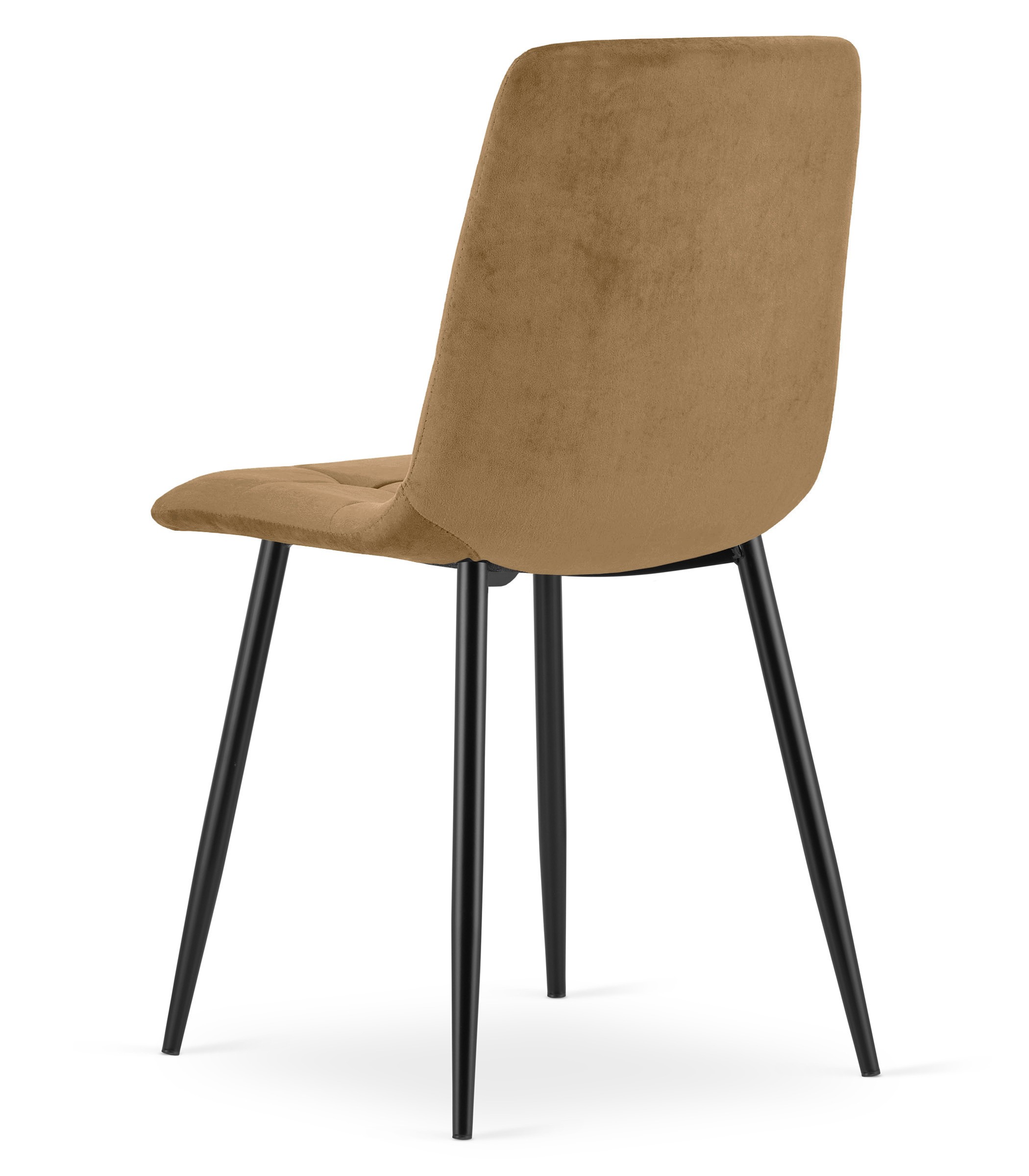 Krzesło Tapicerowane Aksamitne MEBLIVA Poma 61 x 52 x 41 cm - Brązowe