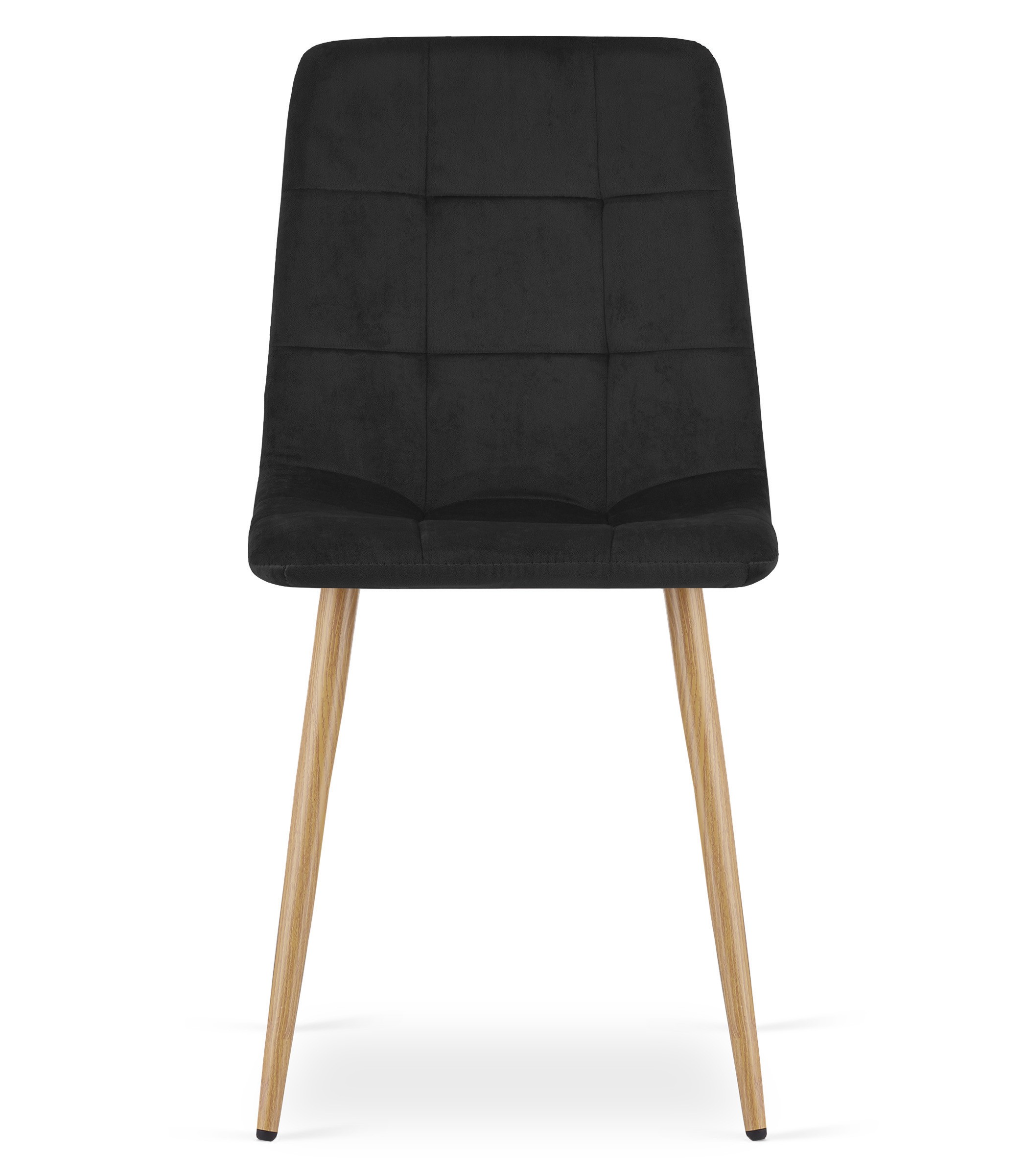 Krzesło Tapicerowane Aksamitne MEBLIVA Poma 61 x 52 x 41 cm - Czarne