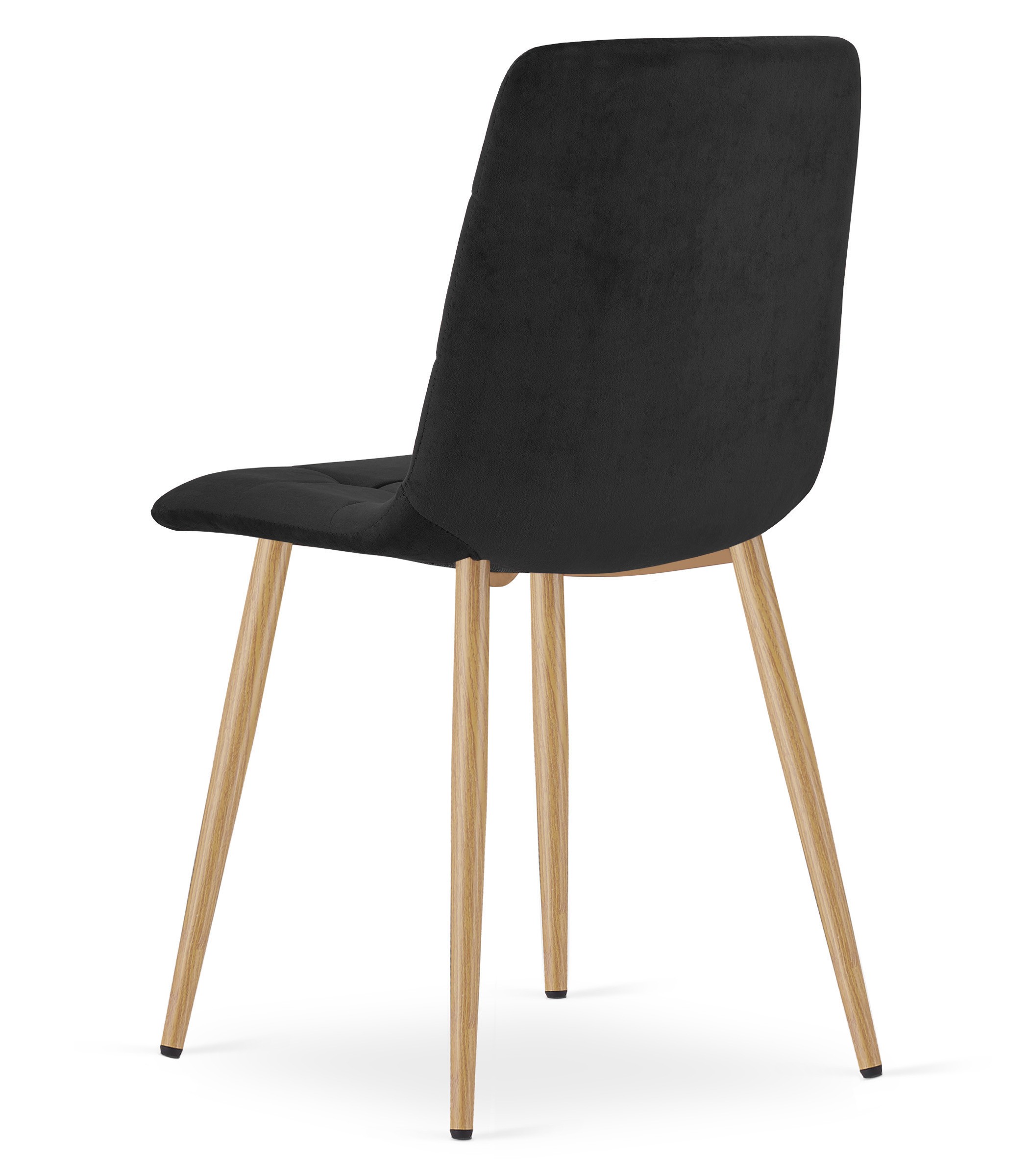 Krzesło Tapicerowane Aksamitne MEBLIVA Poma 61 x 52 x 41 cm - Czarne