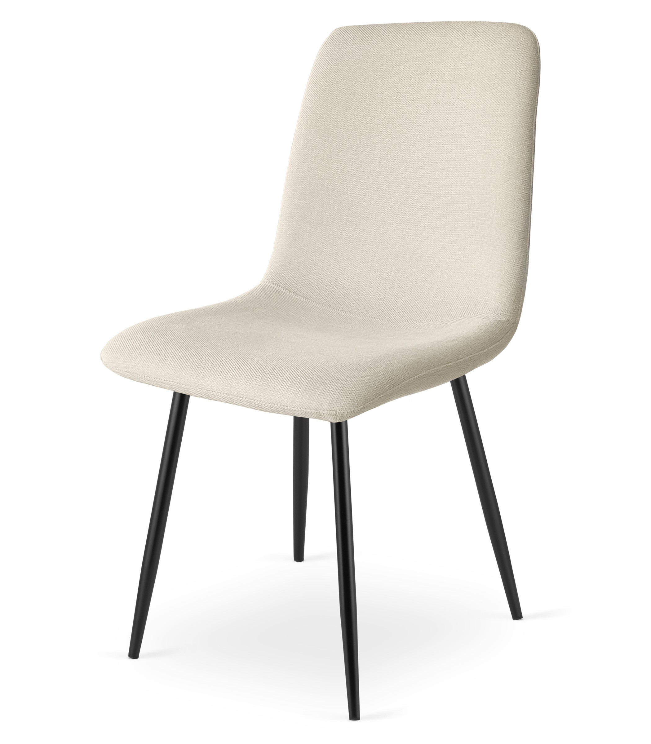 Krzesło Tapicerowane Do Jadalni Metalowe MEBLIVA Torer 61 x 52 x 41 - Czarne