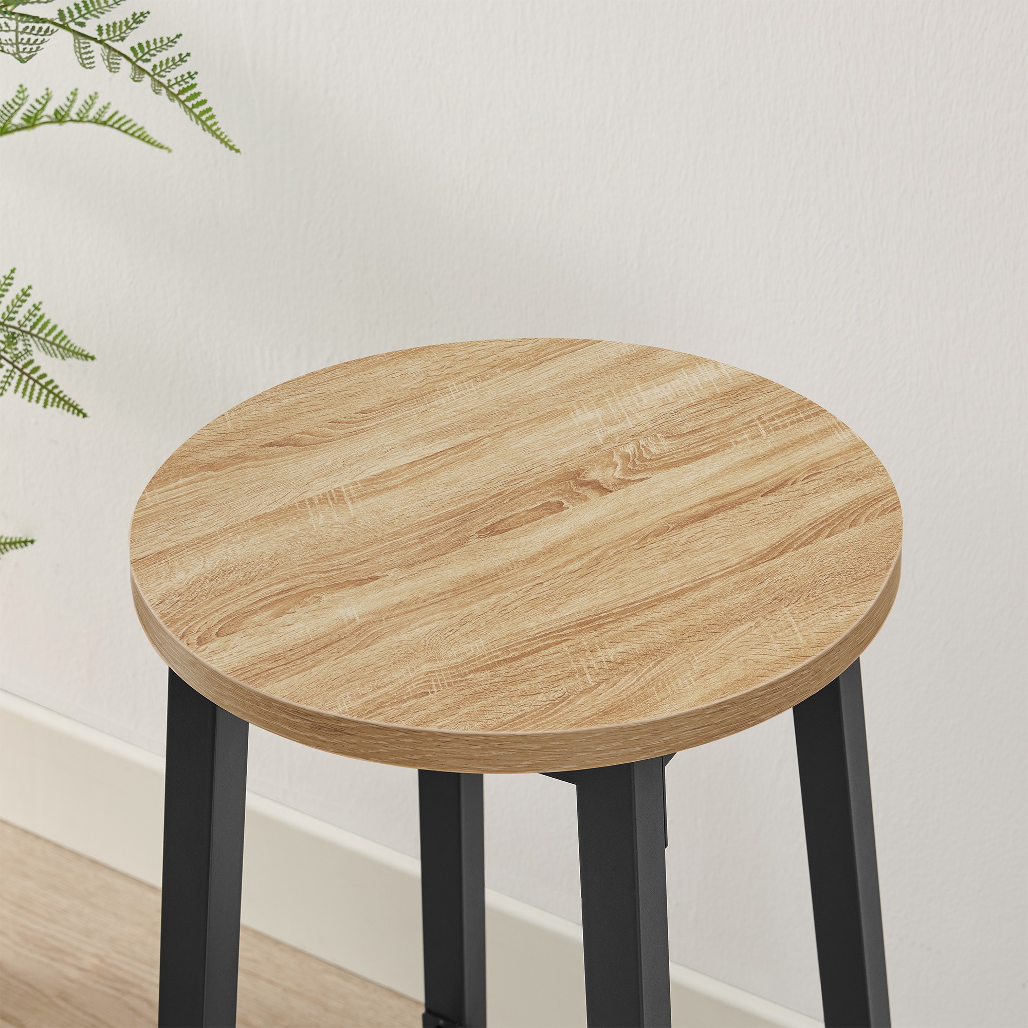 Hoker Barowy Dąb MEBLIVA Tunli 32 x 65 cm Płyta Wiórowa - Czarny