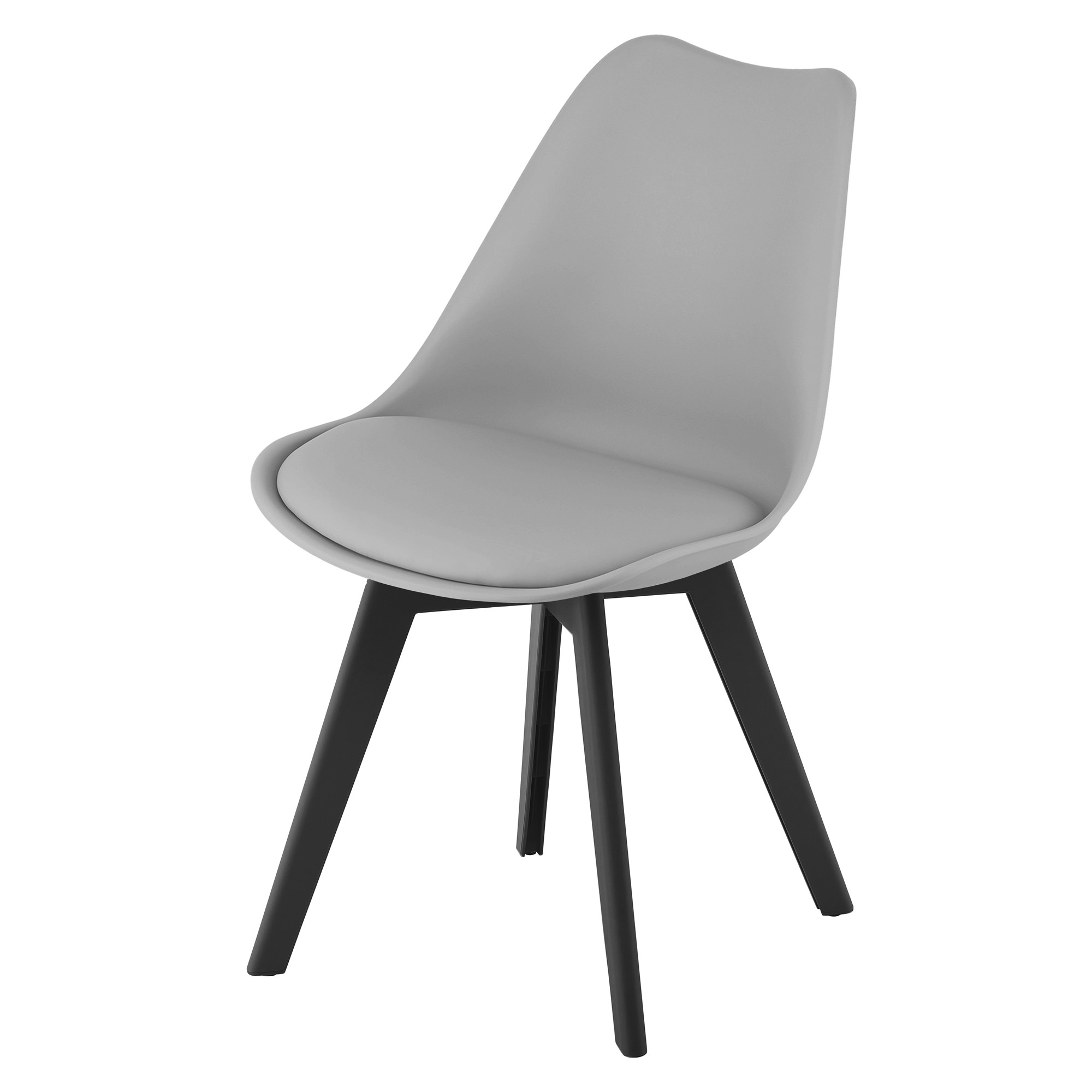 Krzesło MEBLIVA Rovigo Z Ekoskóry 49 x 43 x 82 cm - Szare