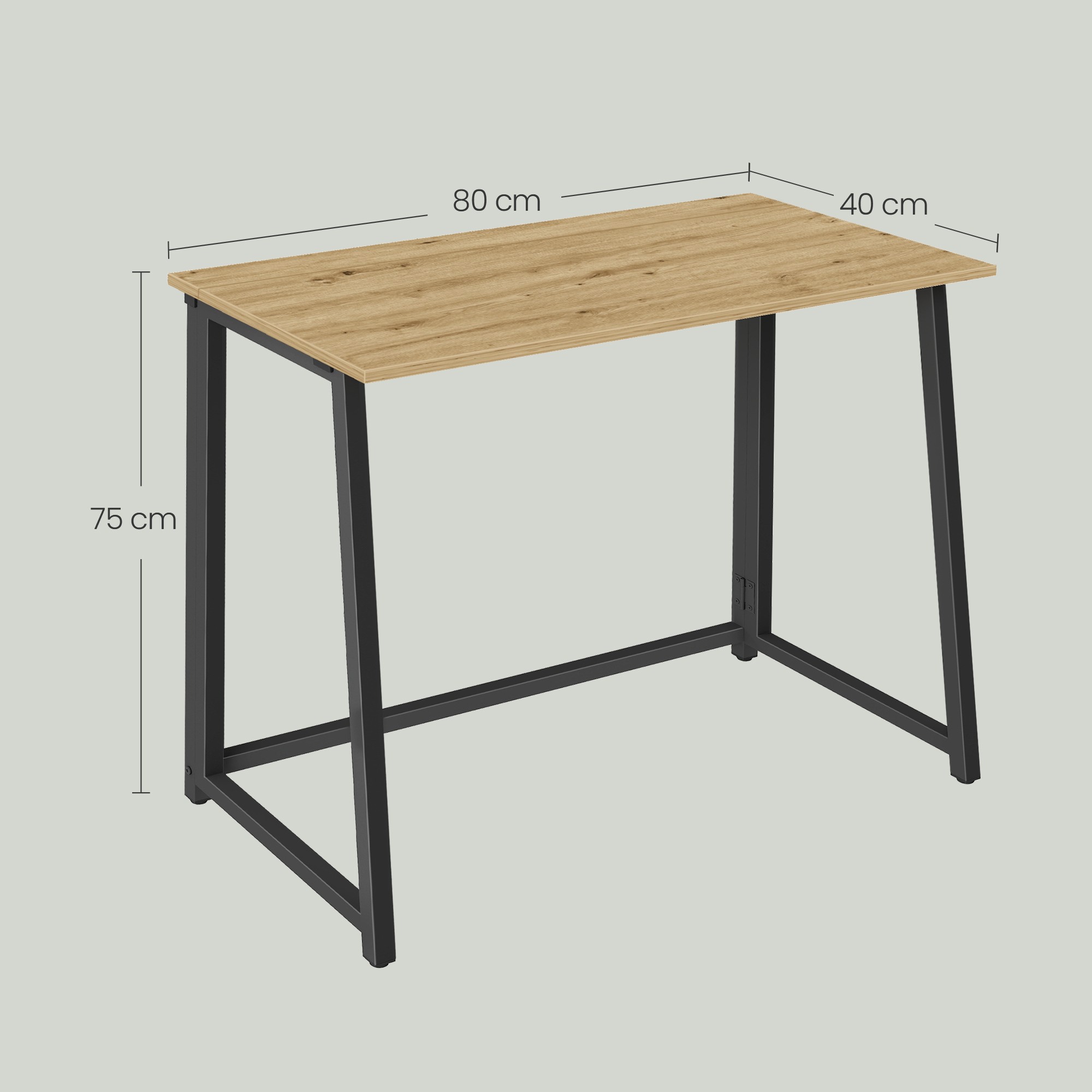 Biurko Komputerowe Z Półką MEBLIVA Net 80 x 40 x 75 cm - Czarne
