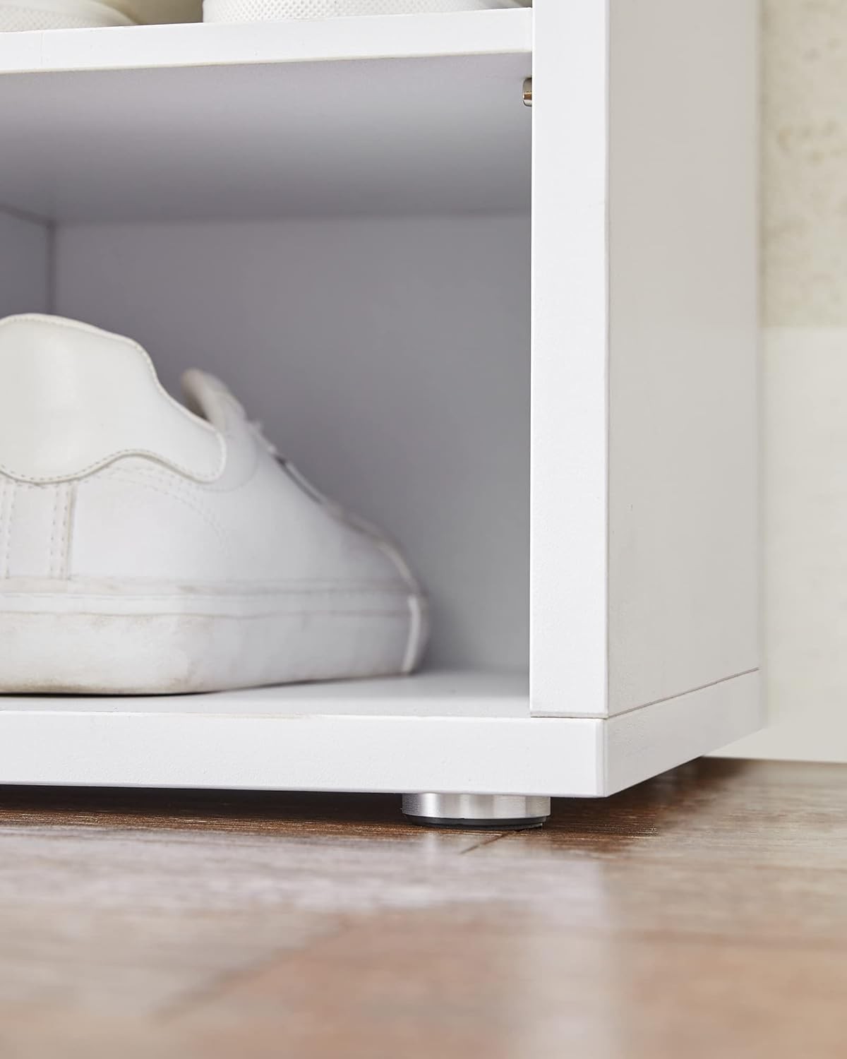 Szafka Na Buty Do Przedpokoju MEBLIVA Sudi 105 x 30 x 48 cm - Biała