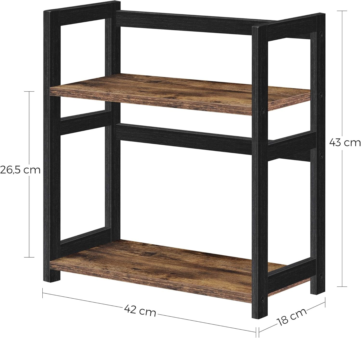 Stojak Na Przyprawy Metalowy 42 x 18 x 43 cm OFS046B01 - Czarny