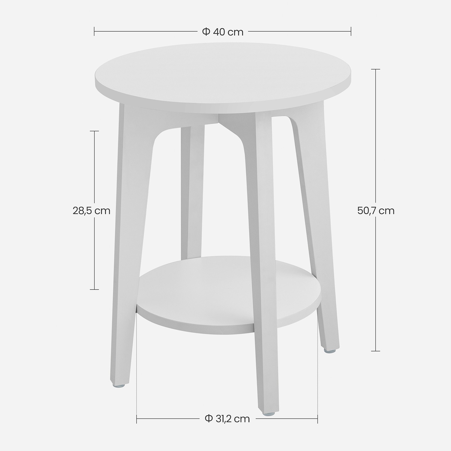 Stolik Okrągły Metalowy MEBLIVA Repi 40 x 50.7 cm - Kawowy